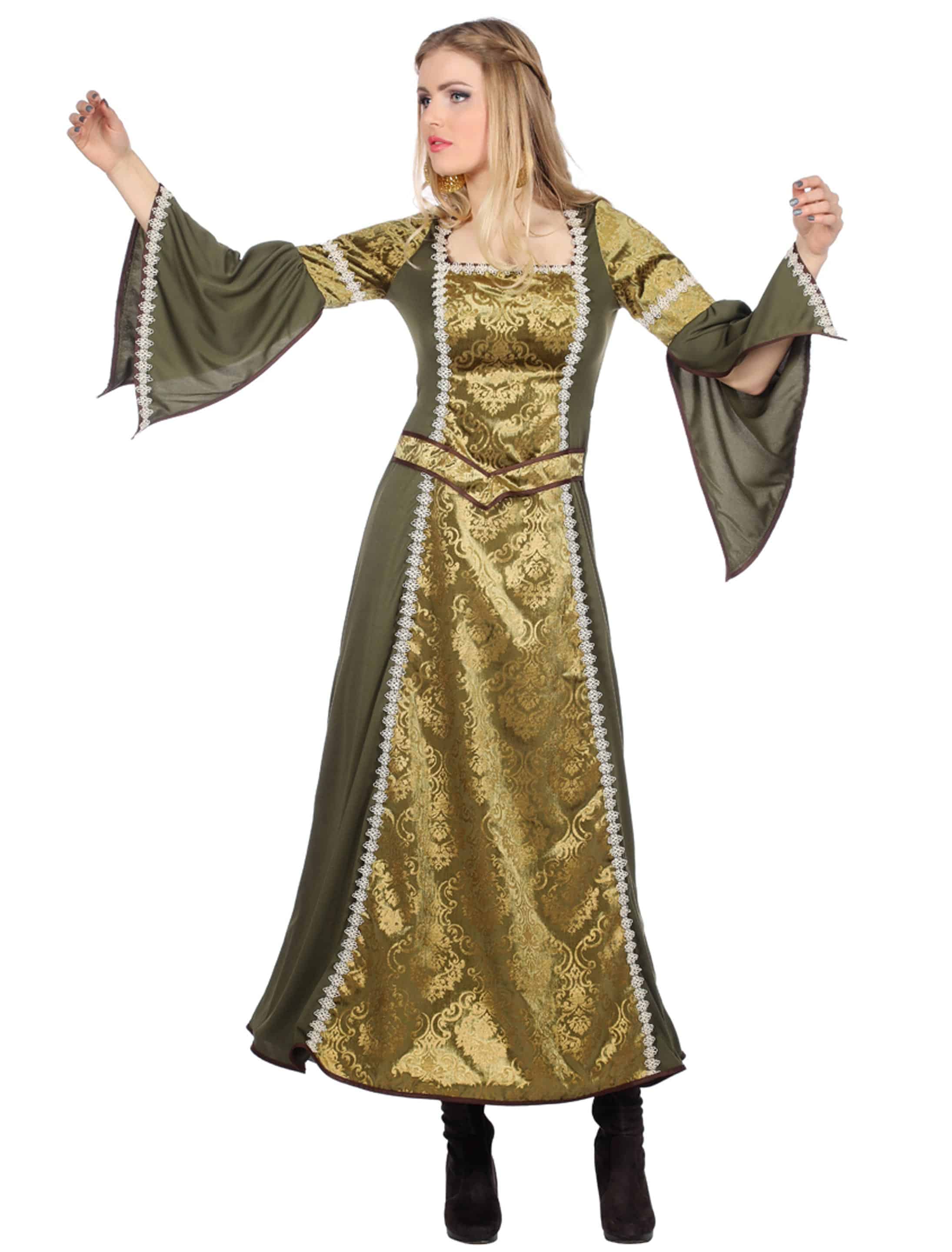 Kleid Schlossdame Damen schwarz/grün 40