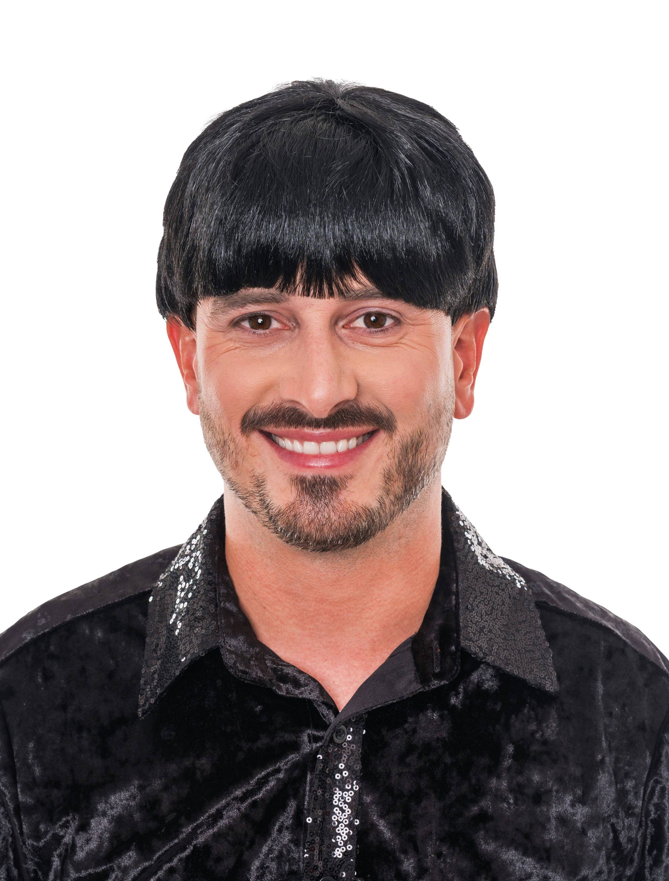 Perücke kurz schwarz