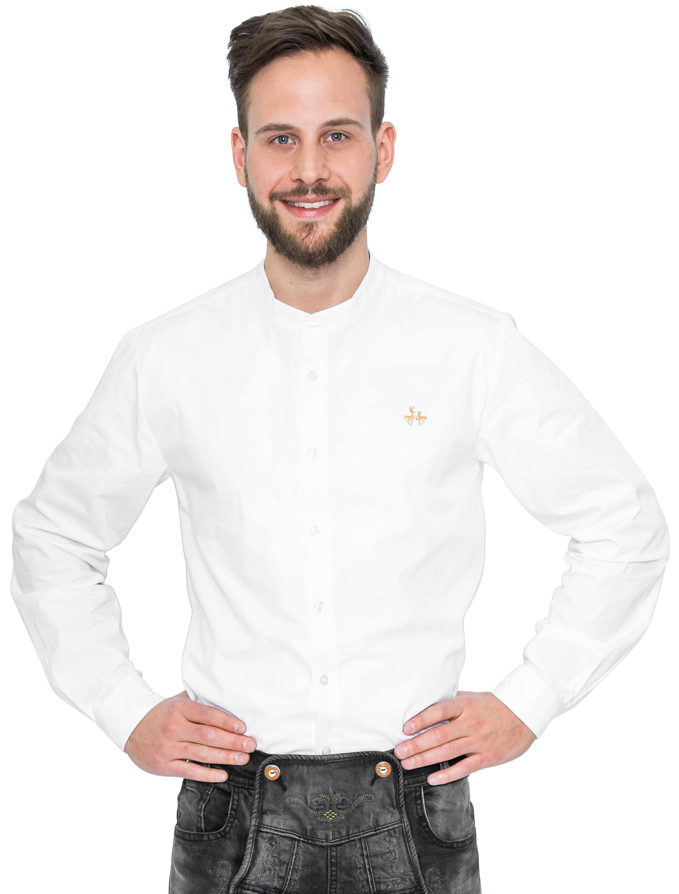 Tirolerhemd Herren weiß 4XL