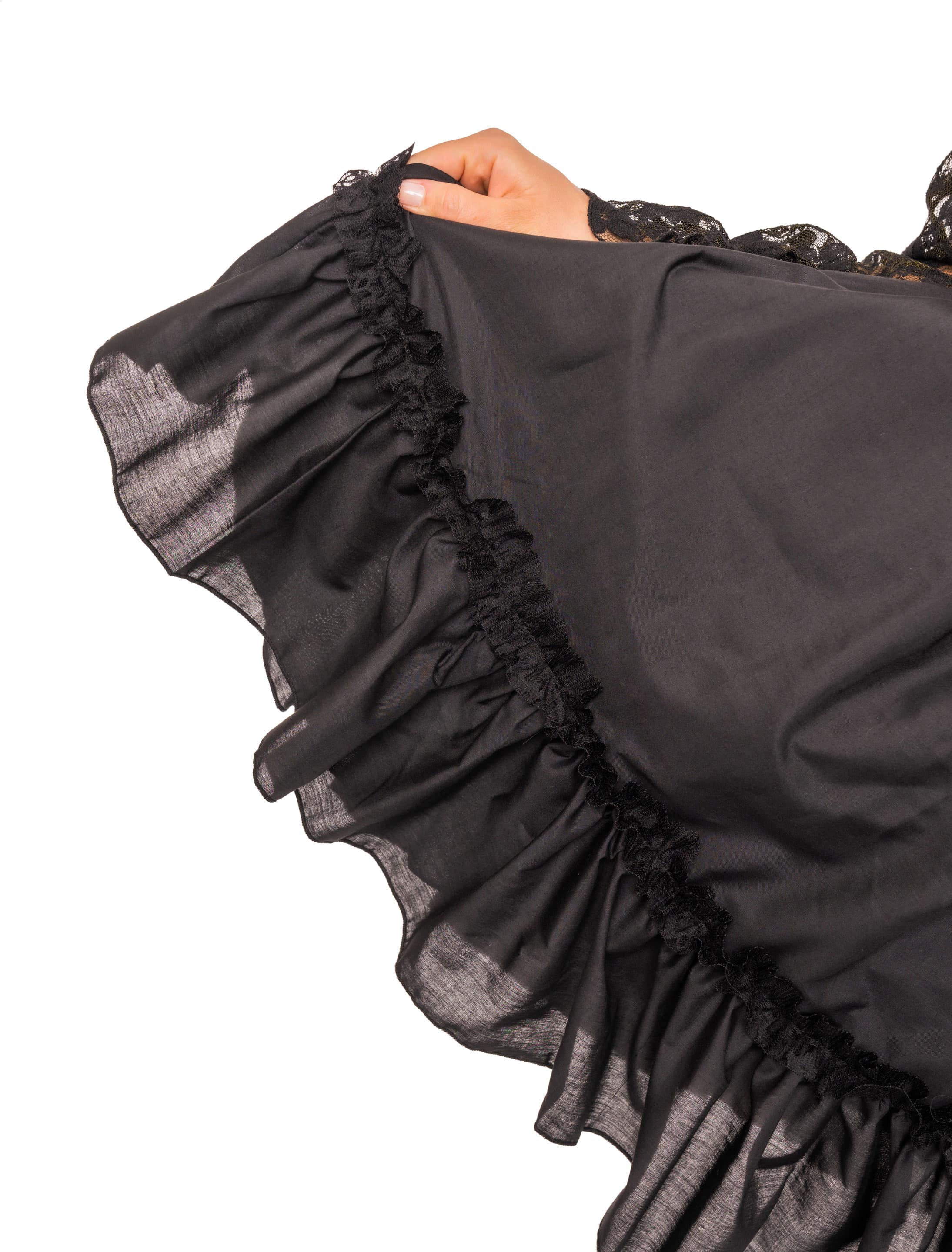 Kleid Kamee mit Spitze schwarz XL
