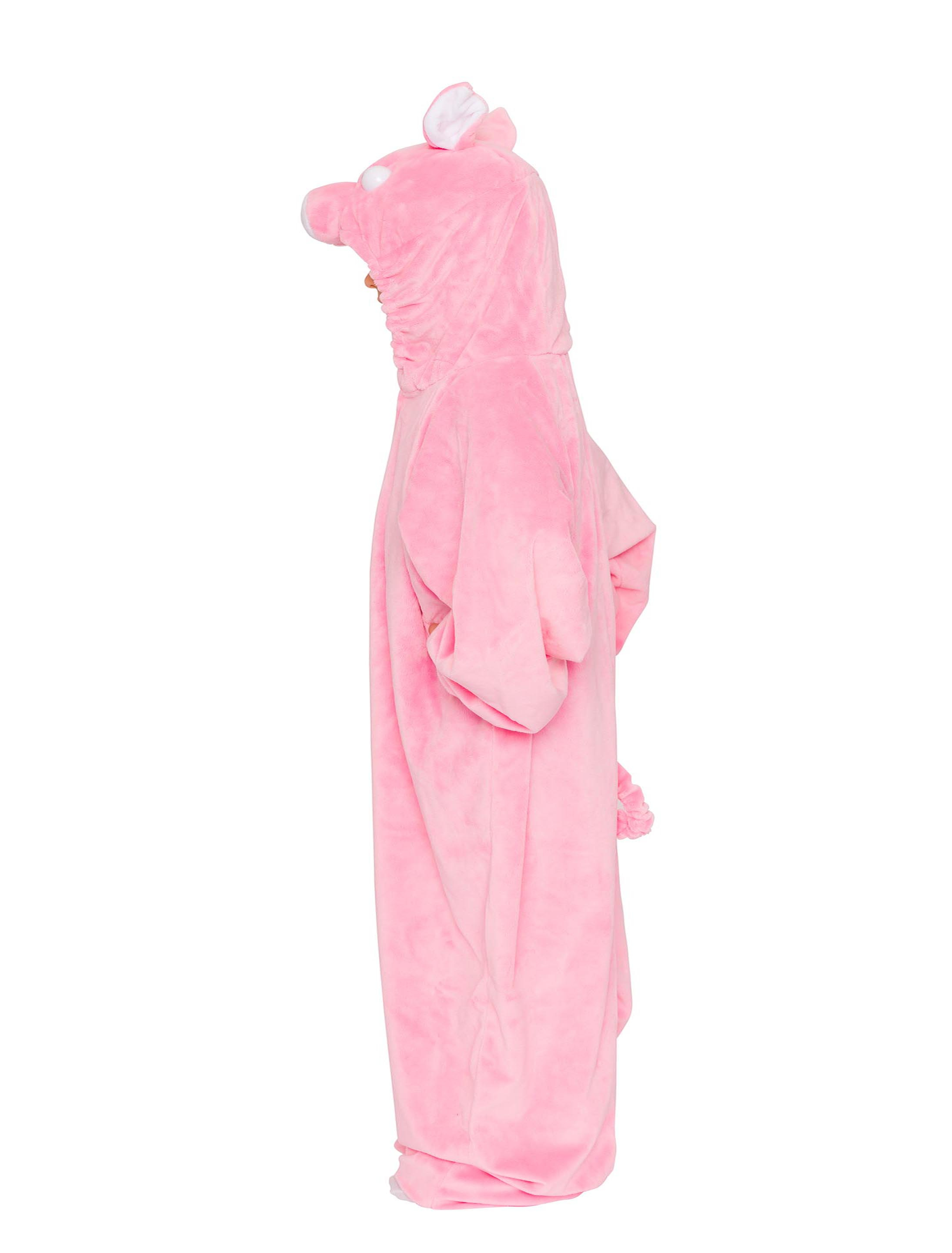 Overall Plüsch Schwein Kinder pink 140-164