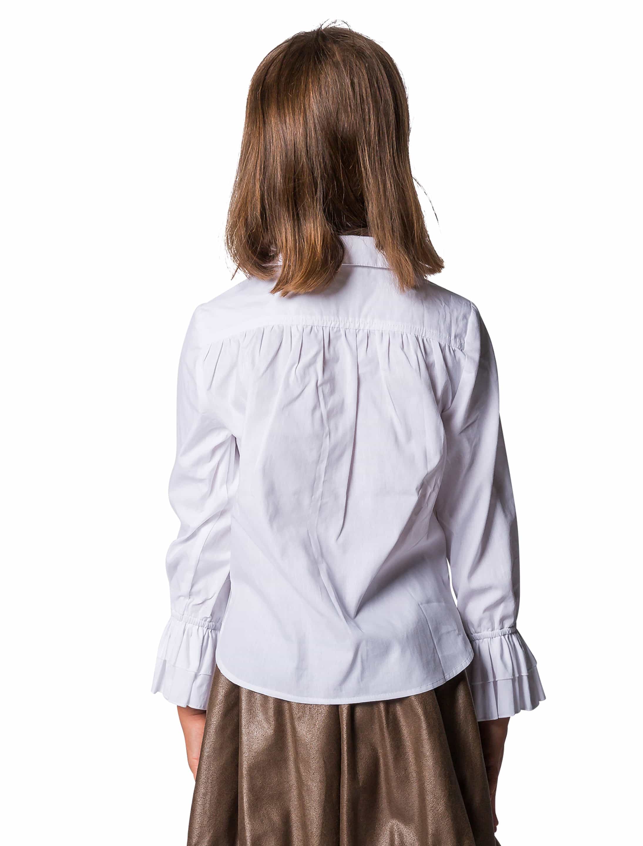 Rüschenhemd Kinder weiß 128 Rüschenhemd Kinder weiß 128