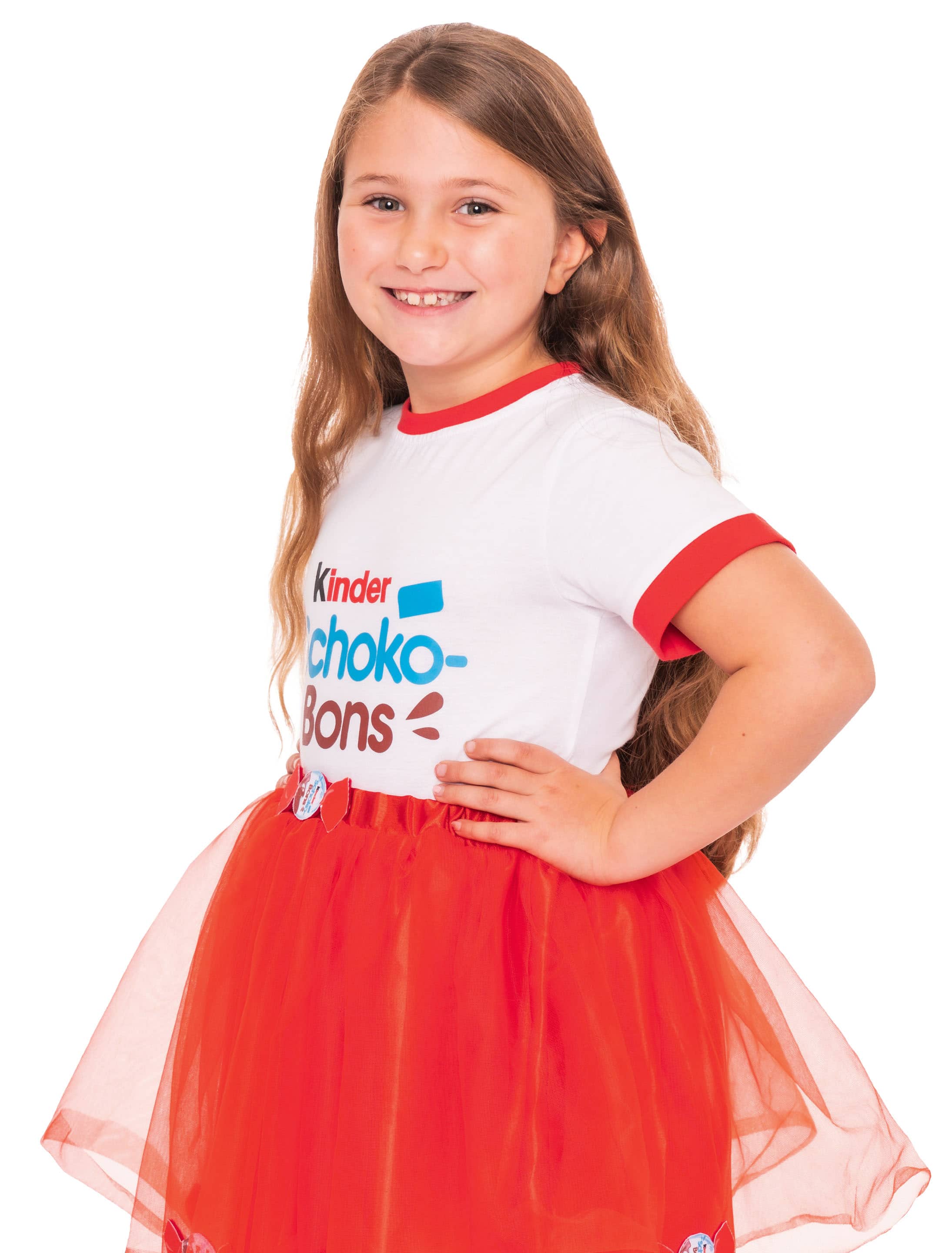 T-Shirt kinder Schoko-Bons Kinder rot/weiß 104-116 T-Shirt kinder Schoko-Bons Kinder rot/weiß 104-116