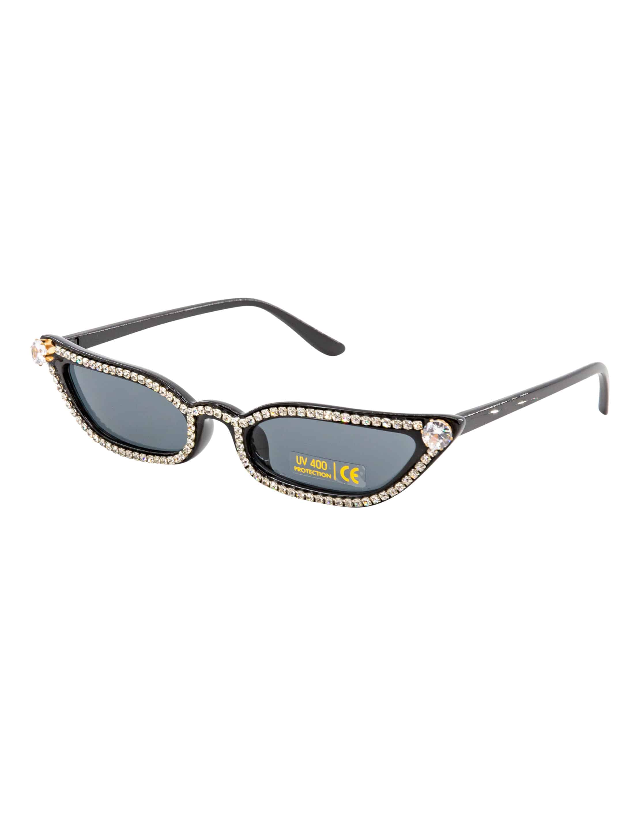 Brille mit Strass schwarz