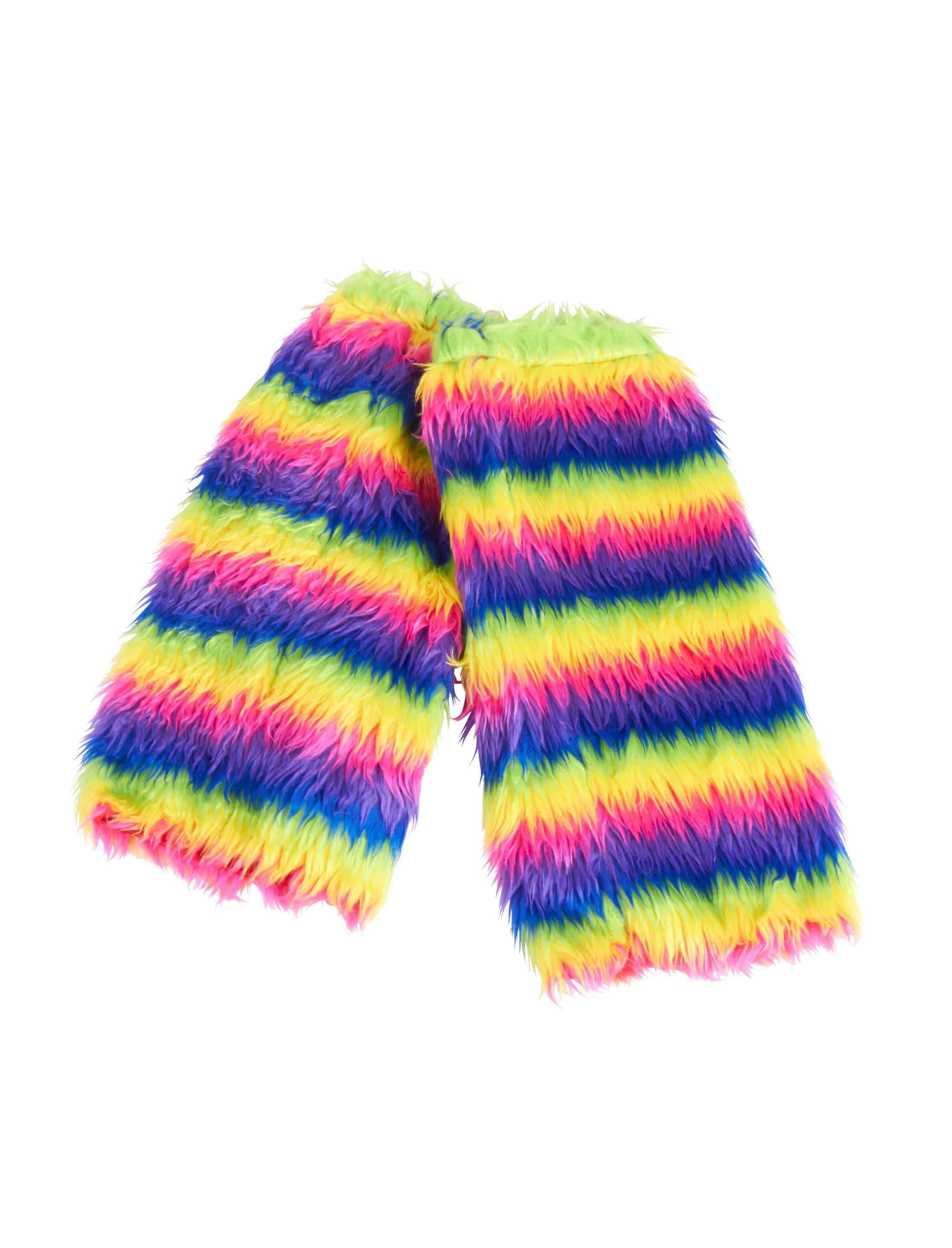 Beinstulpen Plüsch rainbow one size