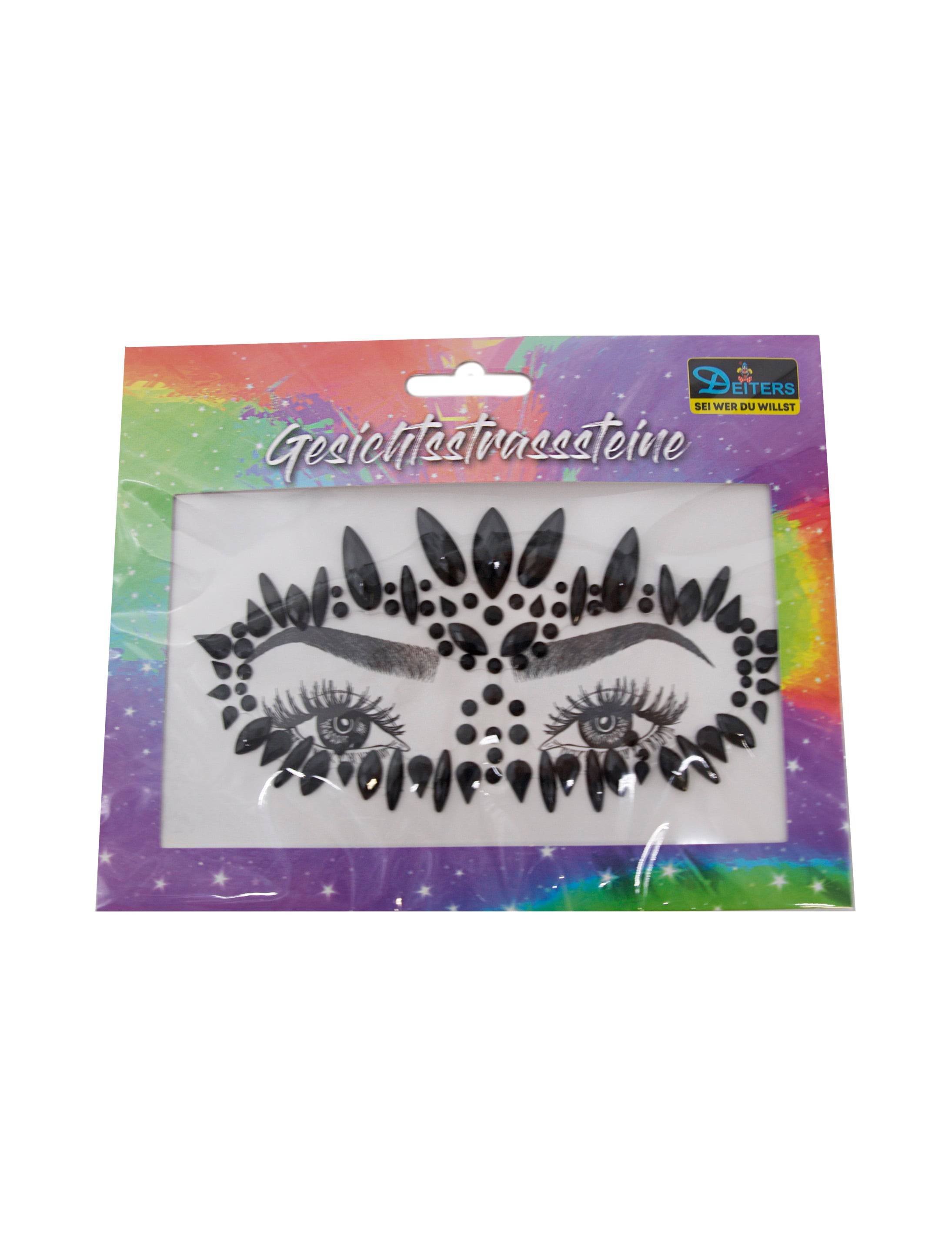 Gesichtsstrasssteine schwarz