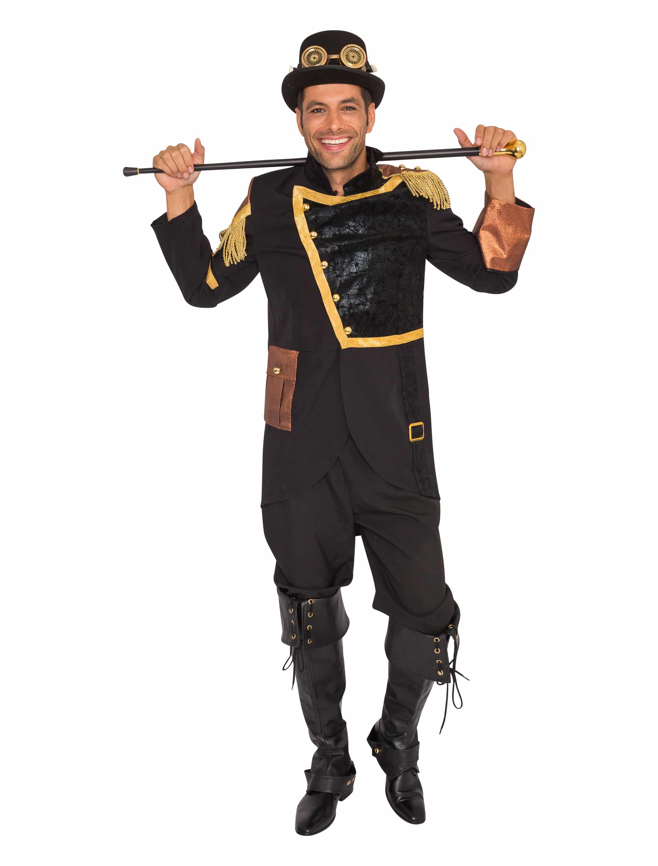 Mantel Steampunk Herren schwarz 2XL