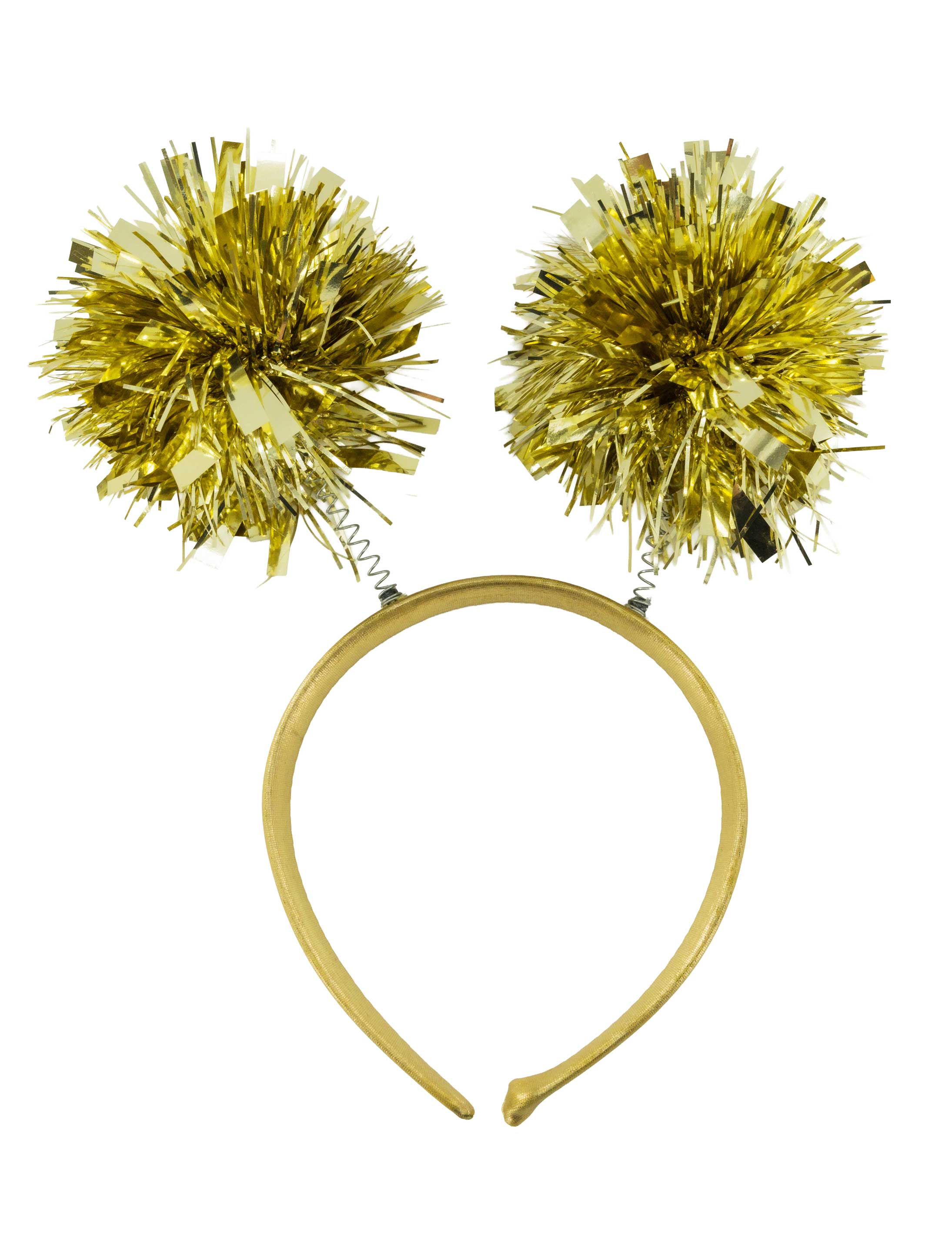 Haarreif Pompom Lametta gold