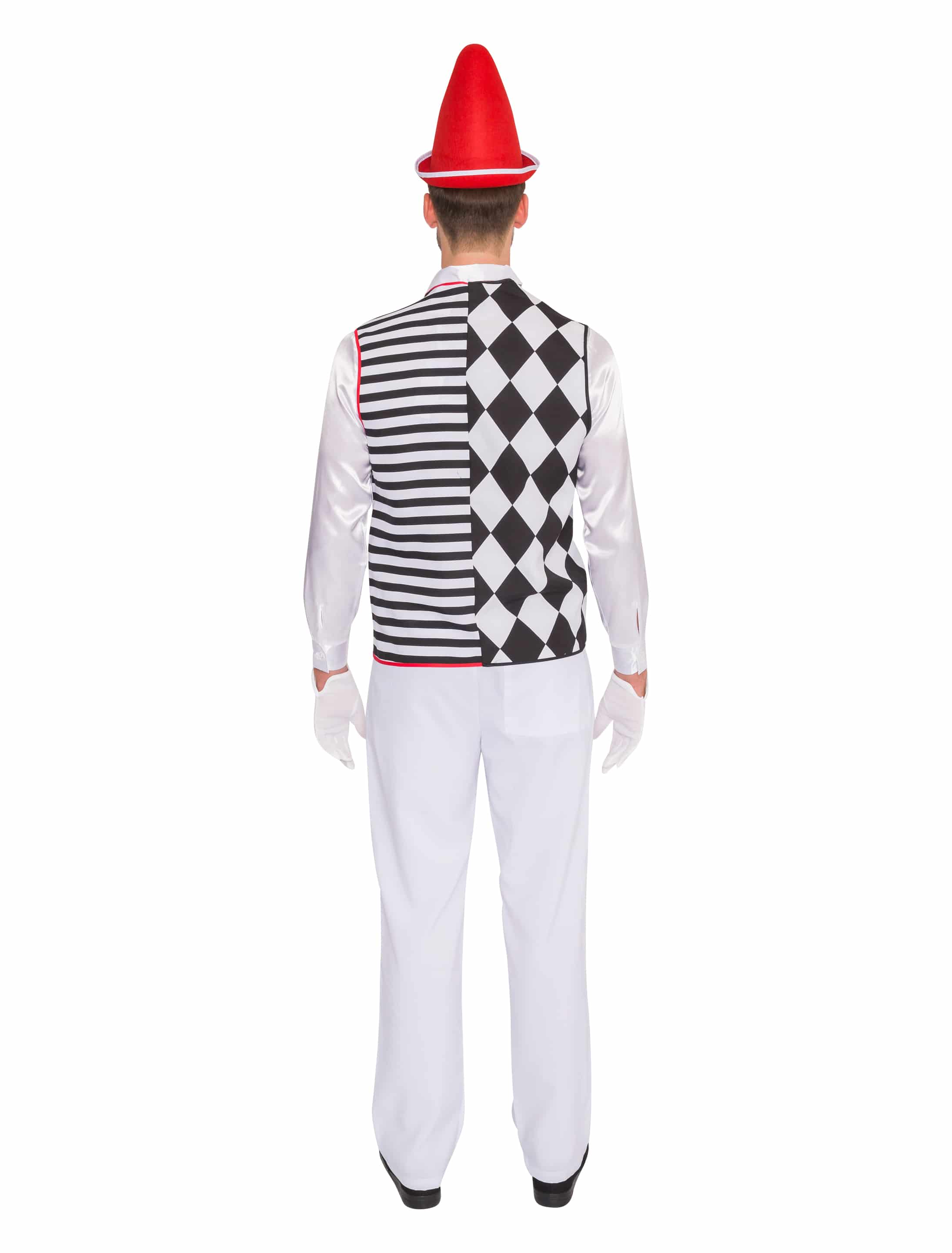 Weste Pantomime deluxe Herren schwarz/weiß L