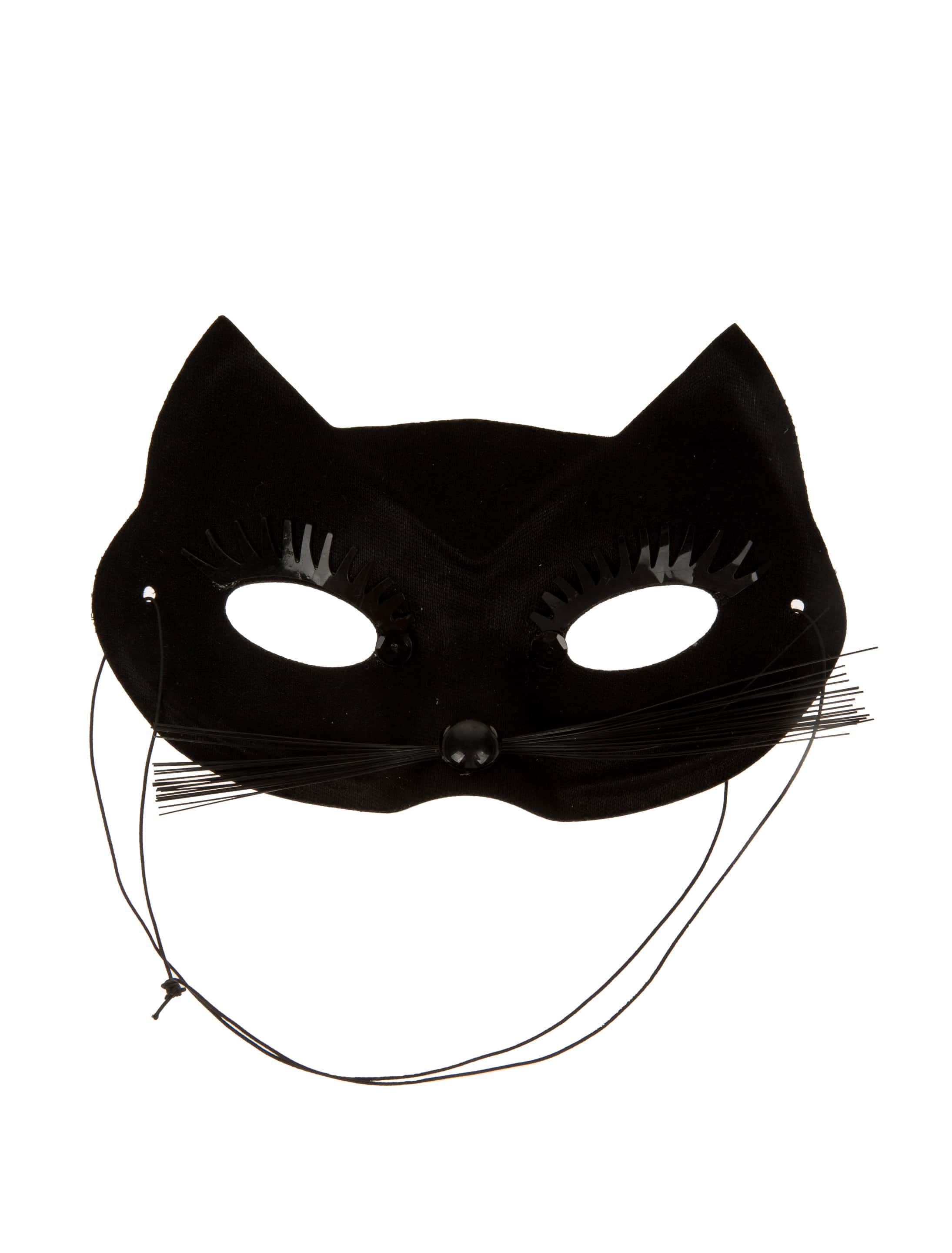 Maske Katze einfach schwarz