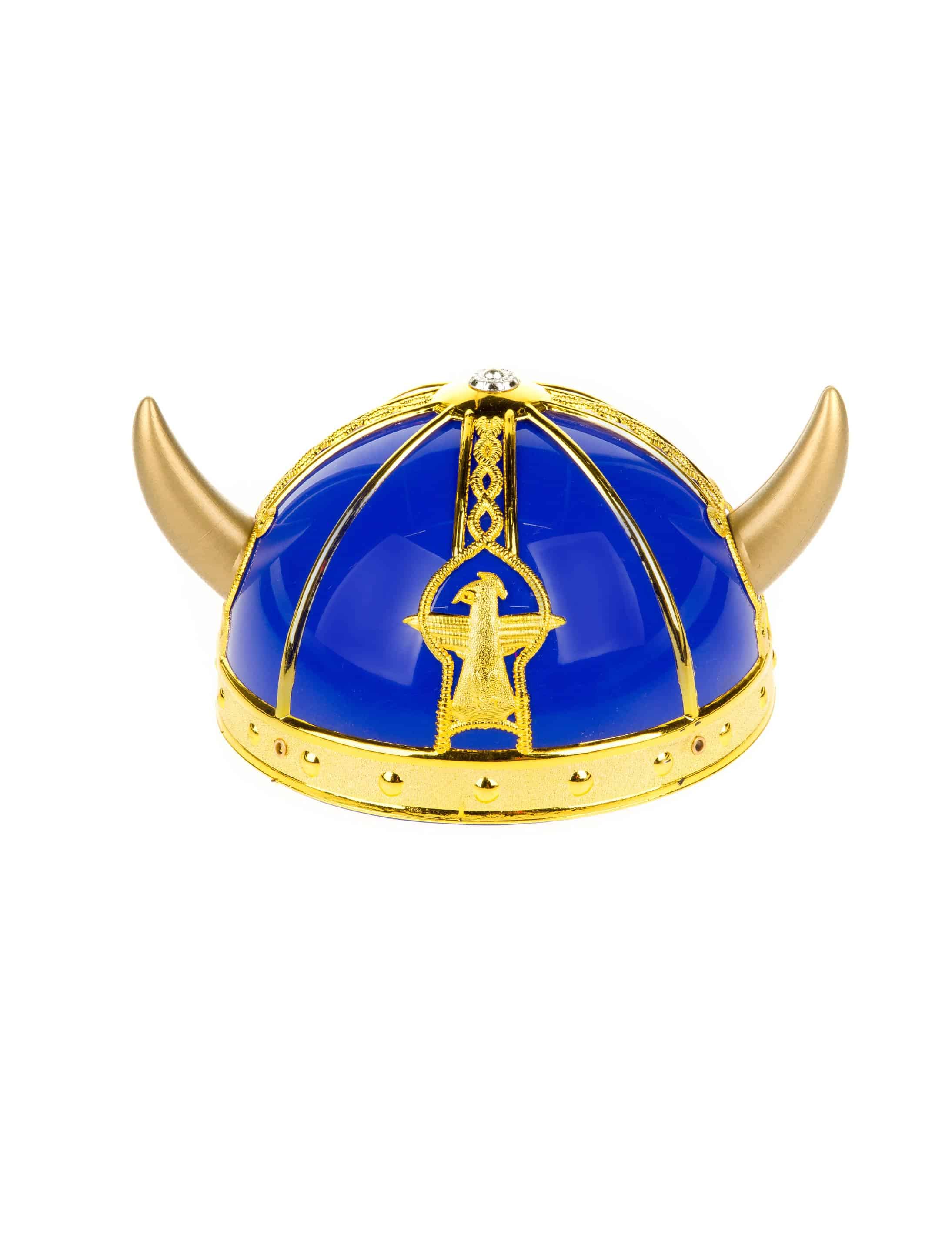Wikingerhelm blau/gold