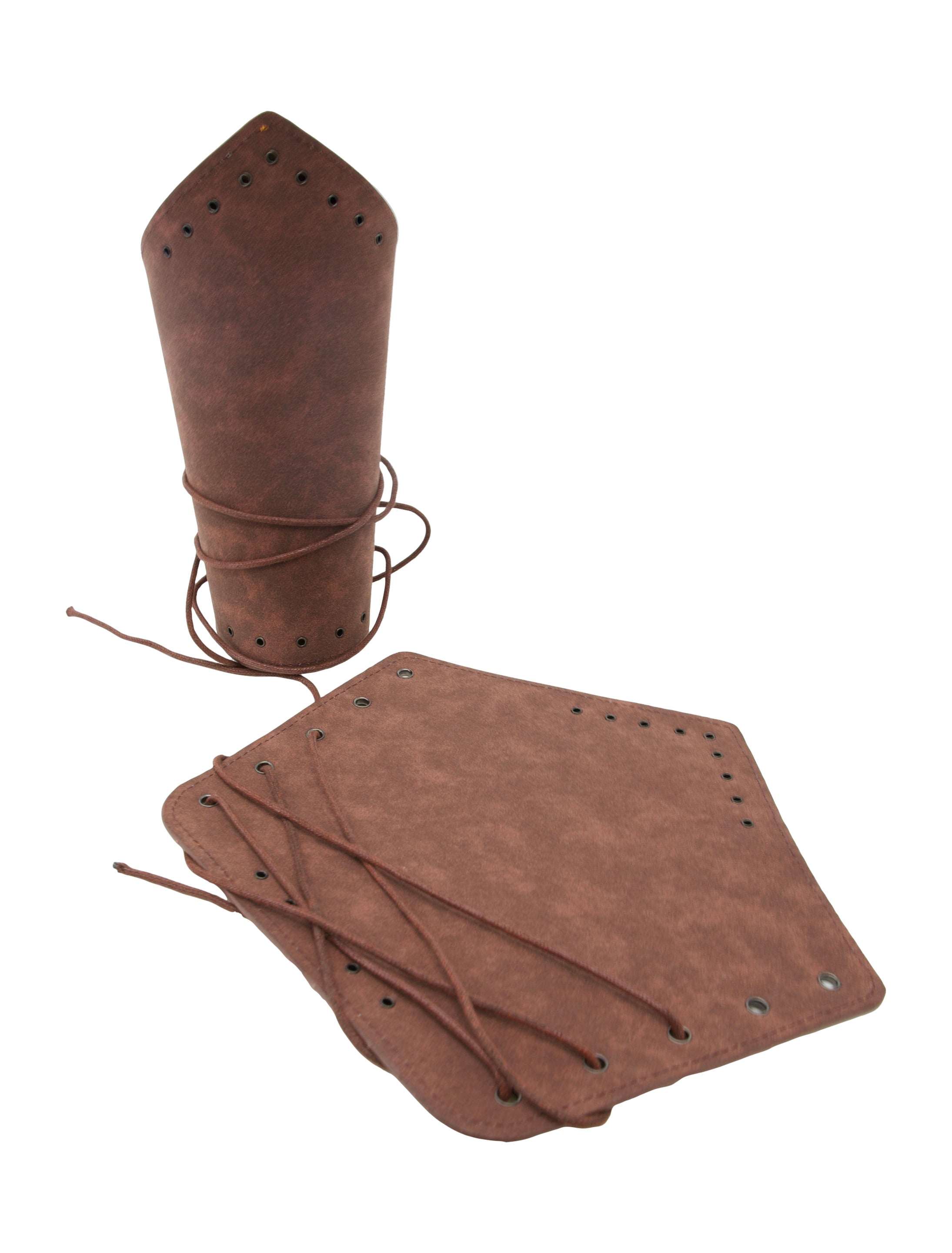 Armstulpen Lederoptik Herren braun