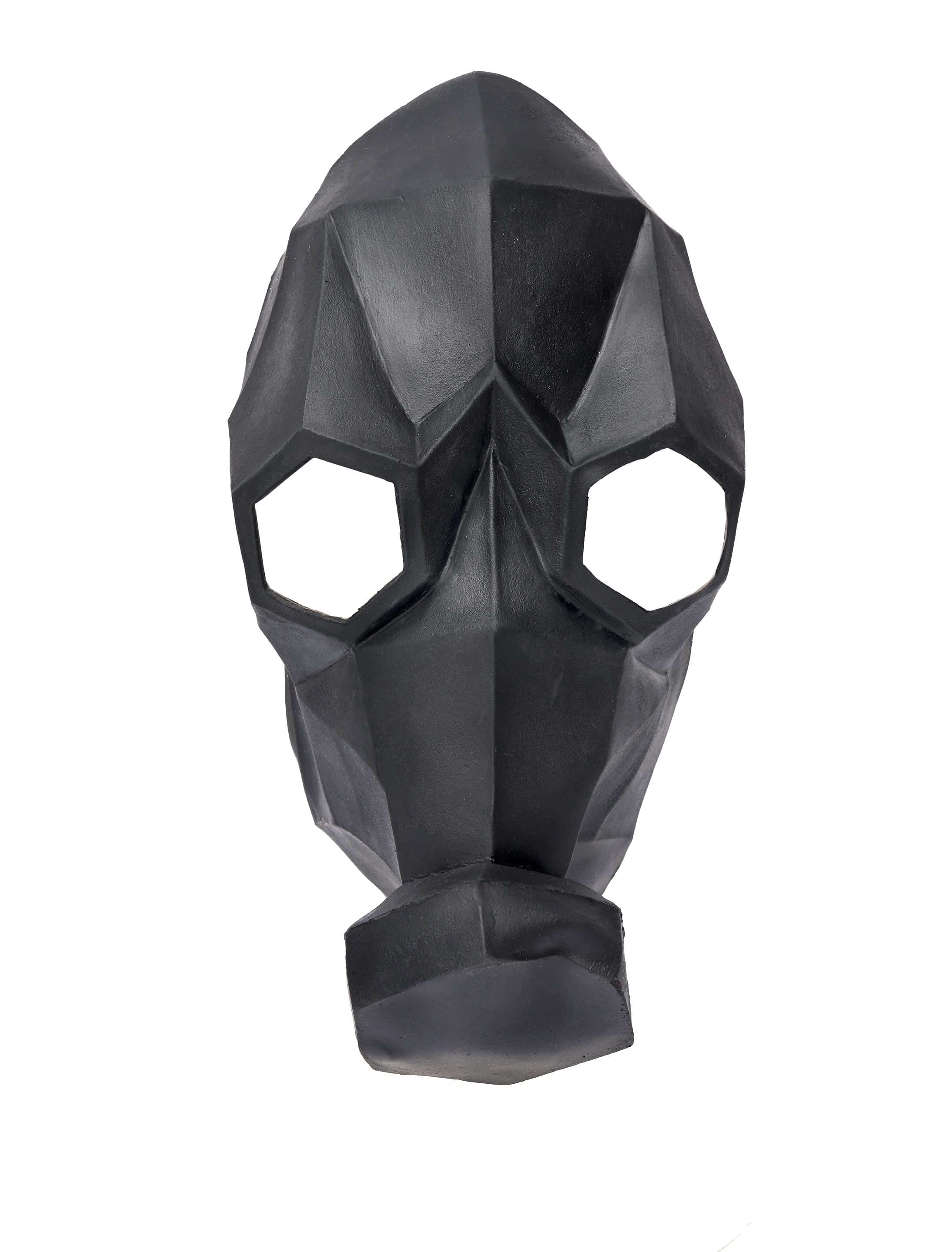 Latexmaske Gasmaske schwarz