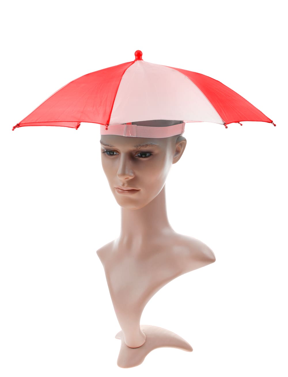 Hut Regenschirm rot/weiß