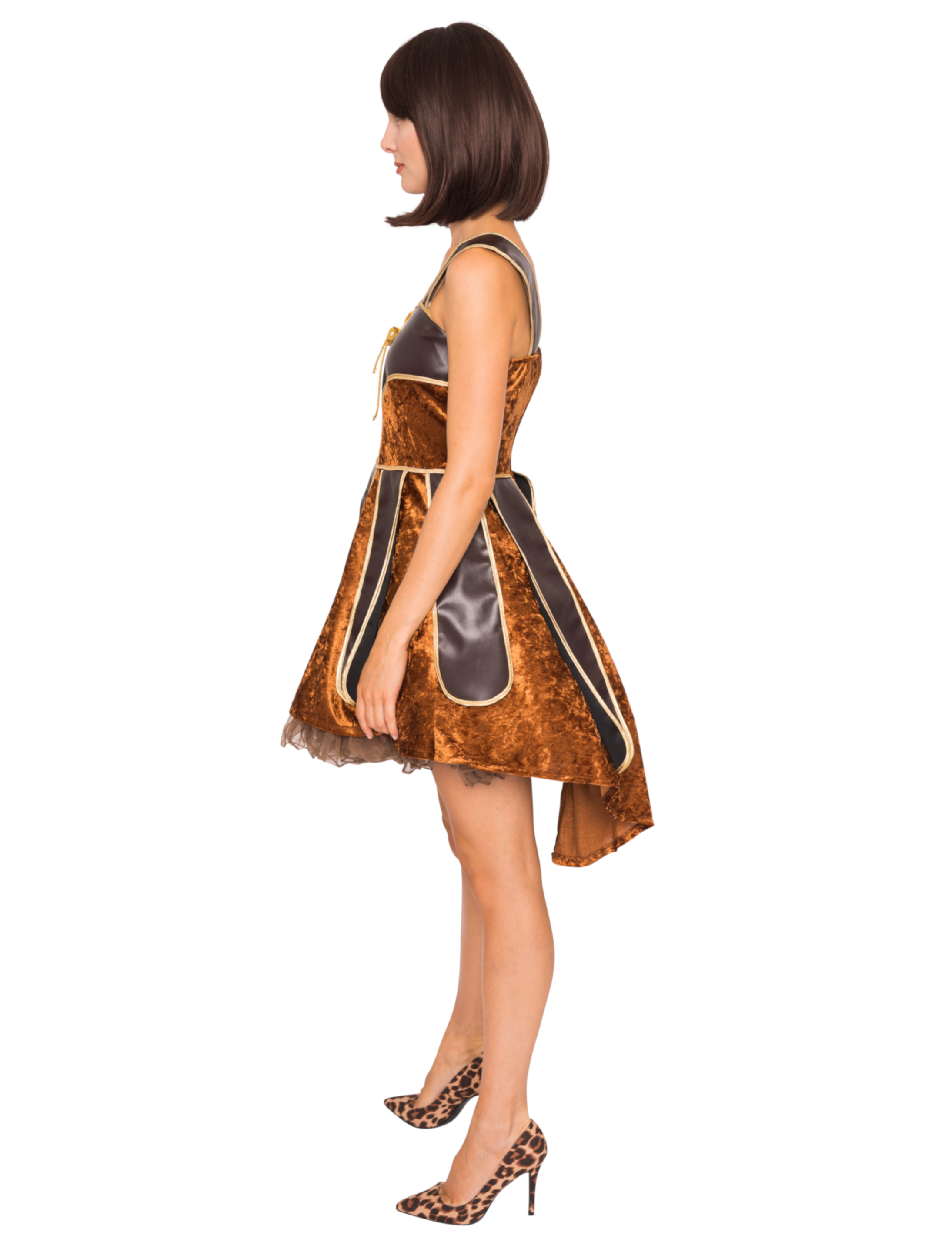 Kleid Gladiatorin Damen braun L