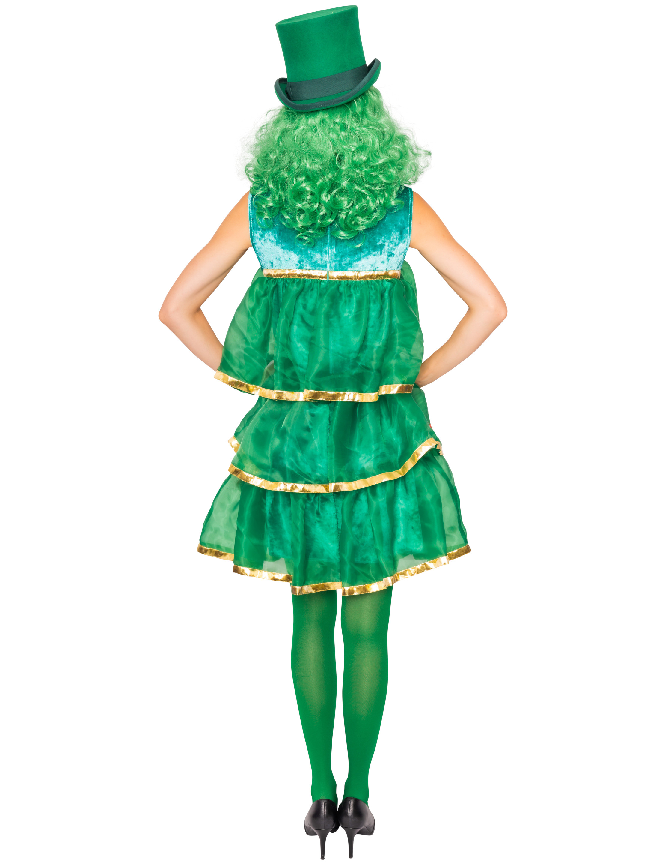 Kleid Weihnachtsbaum mit Tüll Damen grün S/M Kleid Weihnachtsbaum mit Tüll Damen grün S/M