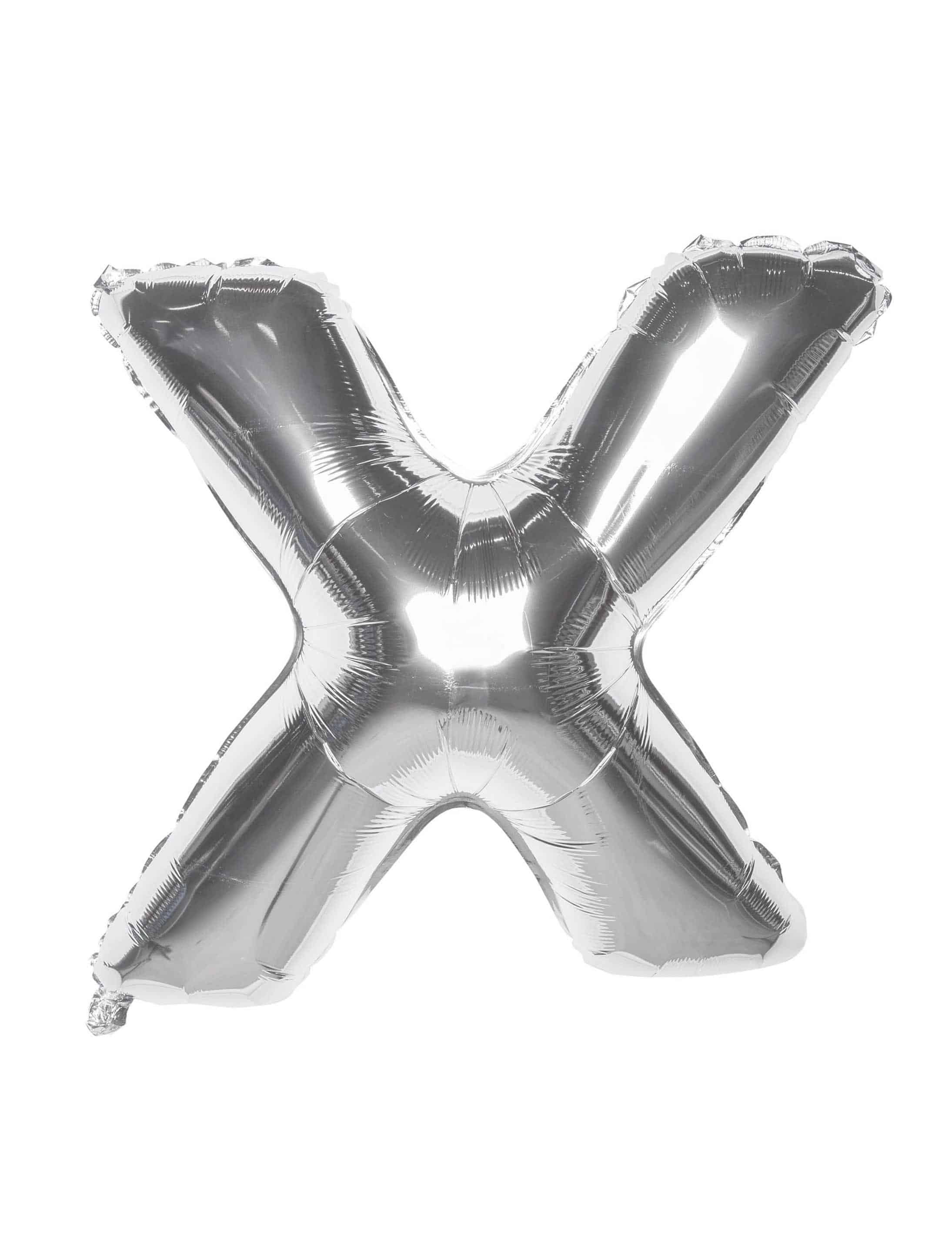 Folienballon X silber L Folienballon X silber L