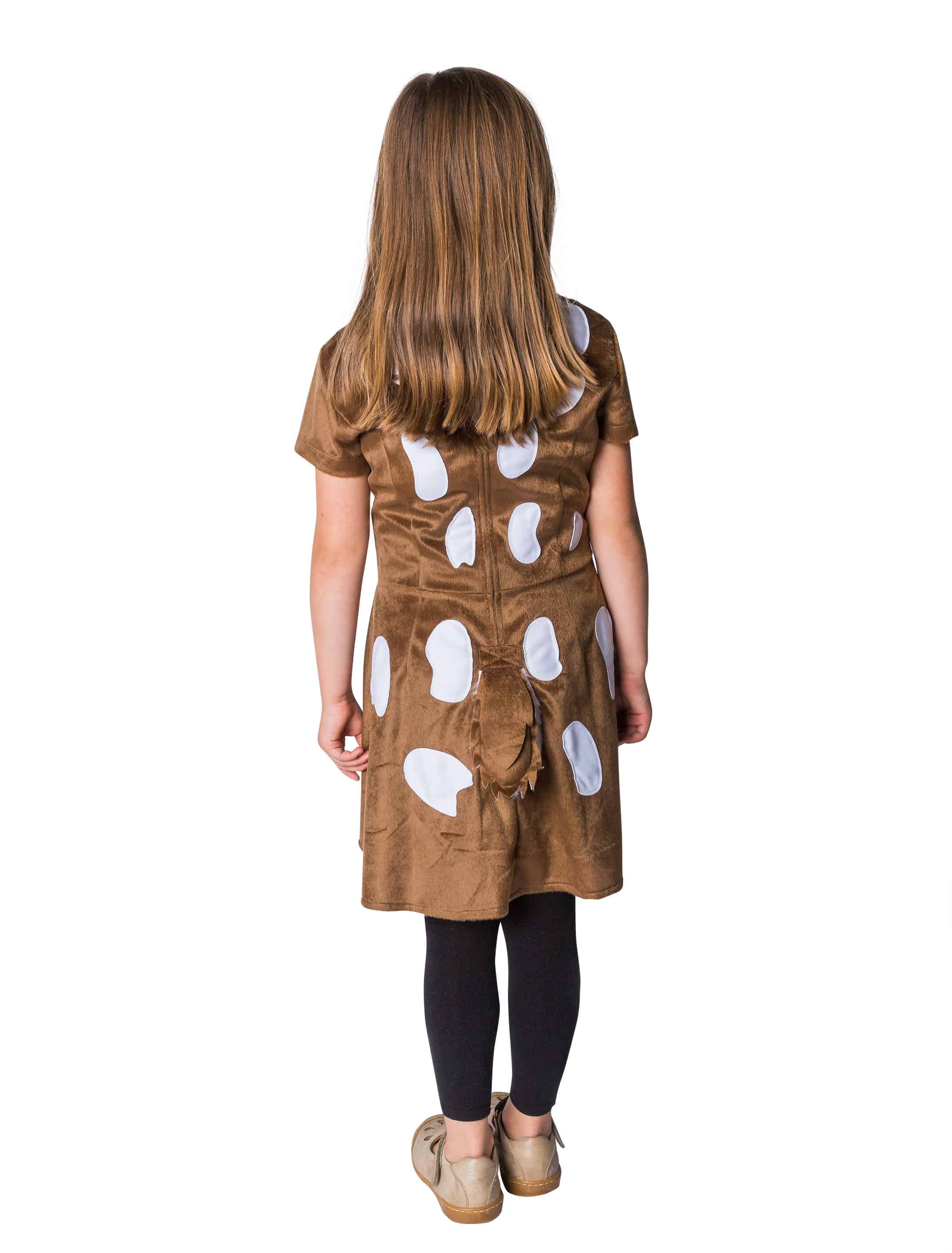 Kleid Plüsch Reh Kinder dunkelbraun 152