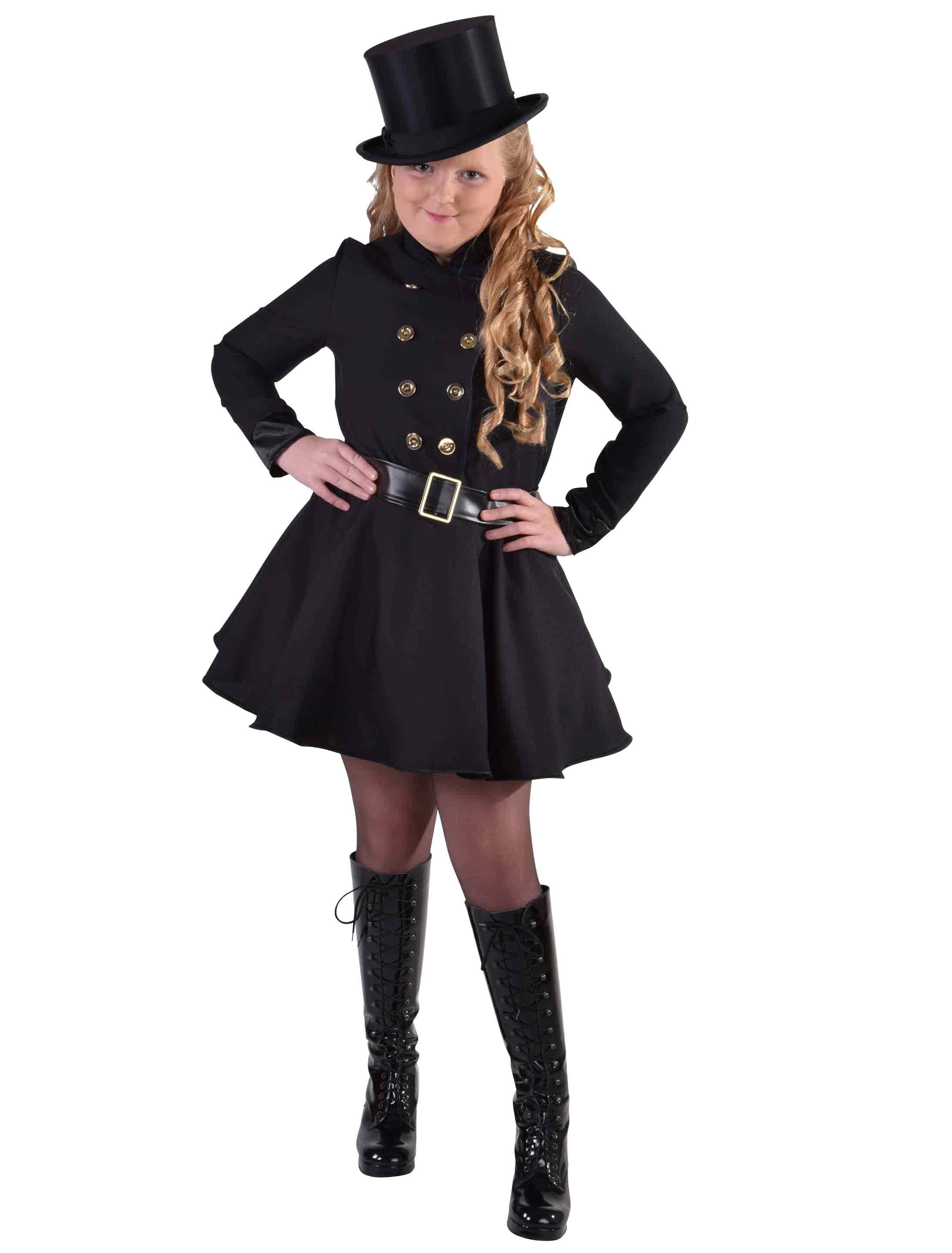 Kleid Schornsteinfegerin Kinder 2-tlg. schwarz 116 Kleid Schornsteinfegerin Kinder 2-tlg. schwarz 116