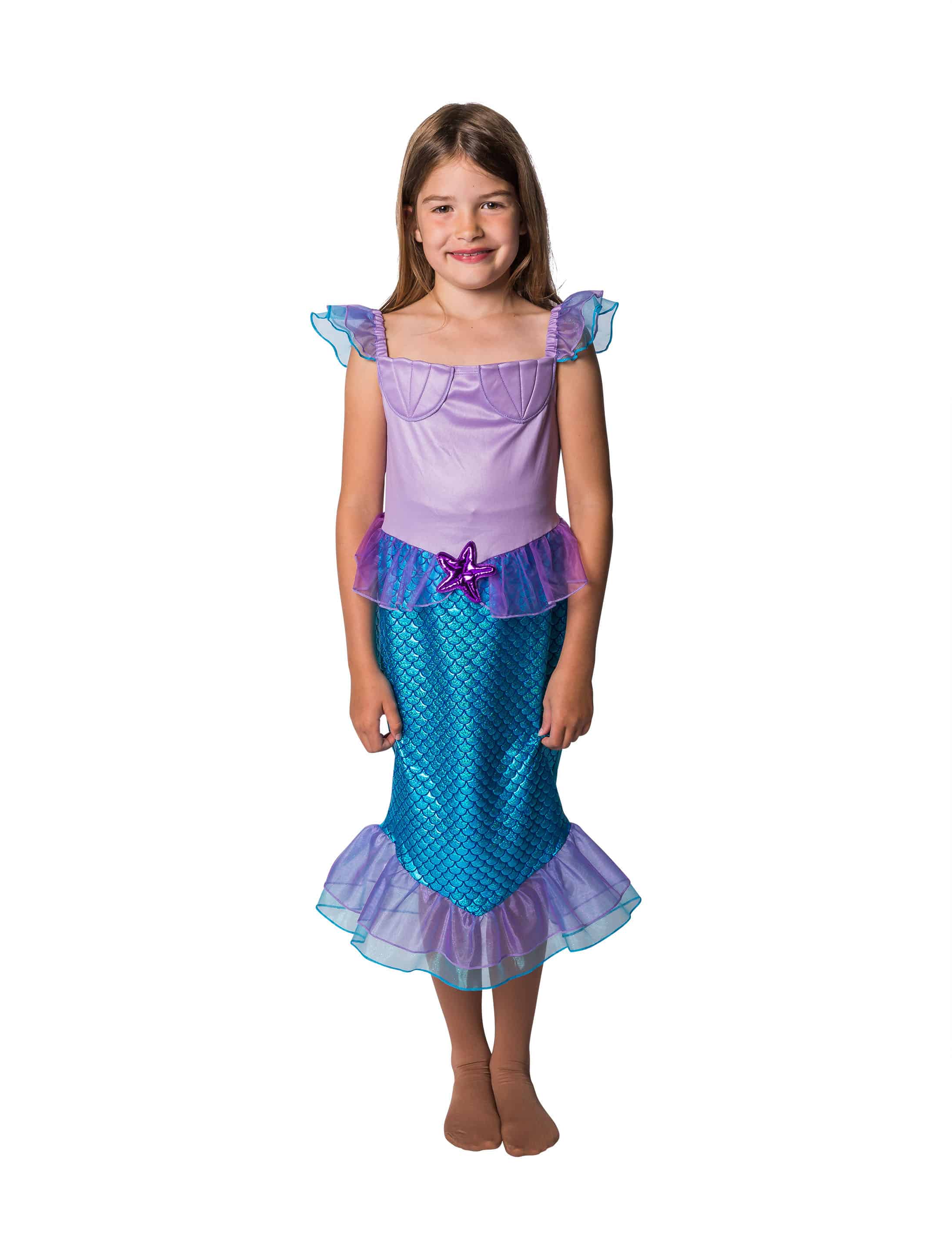 Kleid Meerjungfrau Kinder blau 9-10 Jahre