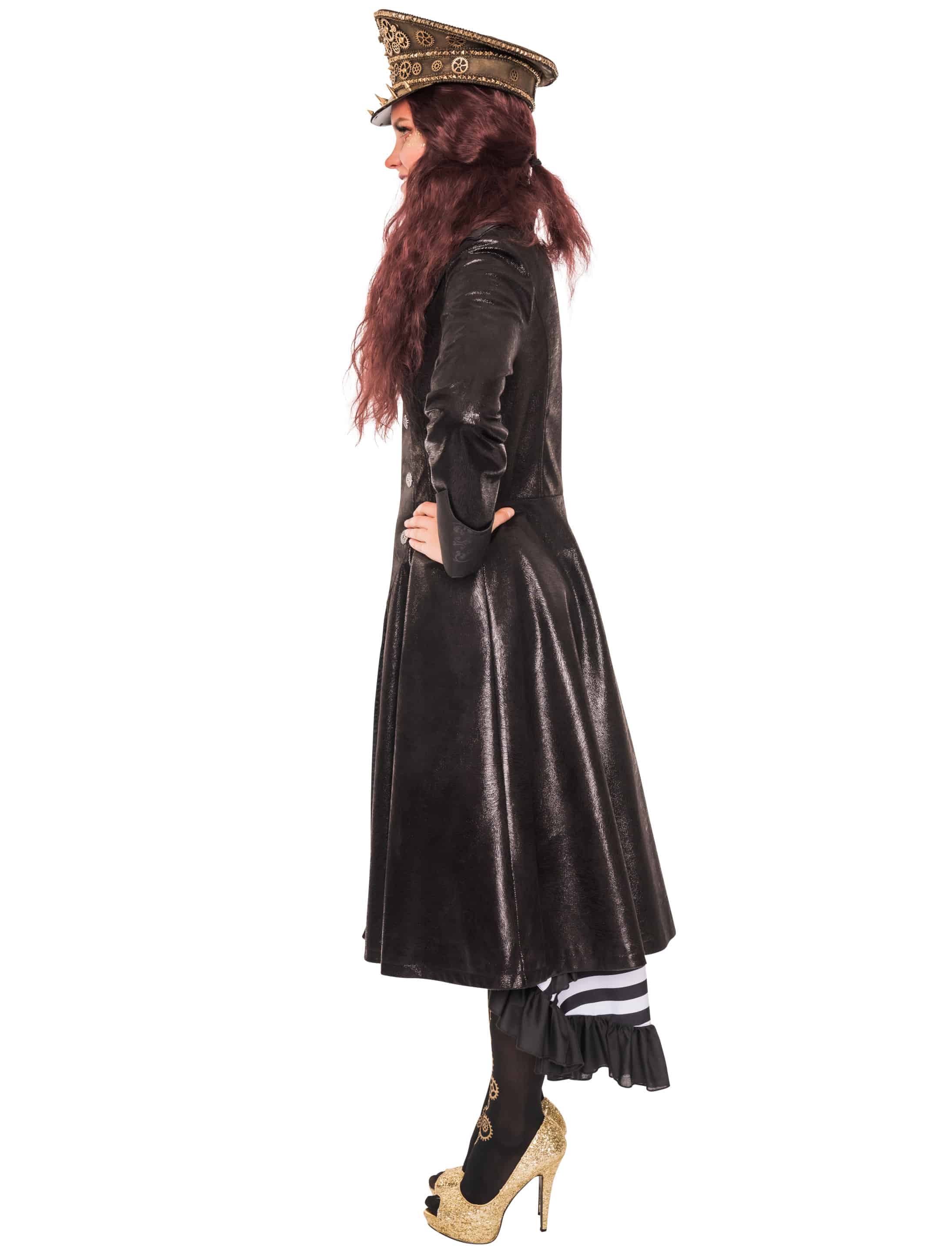 Mantel Steampunk Damen schwarz 5XL