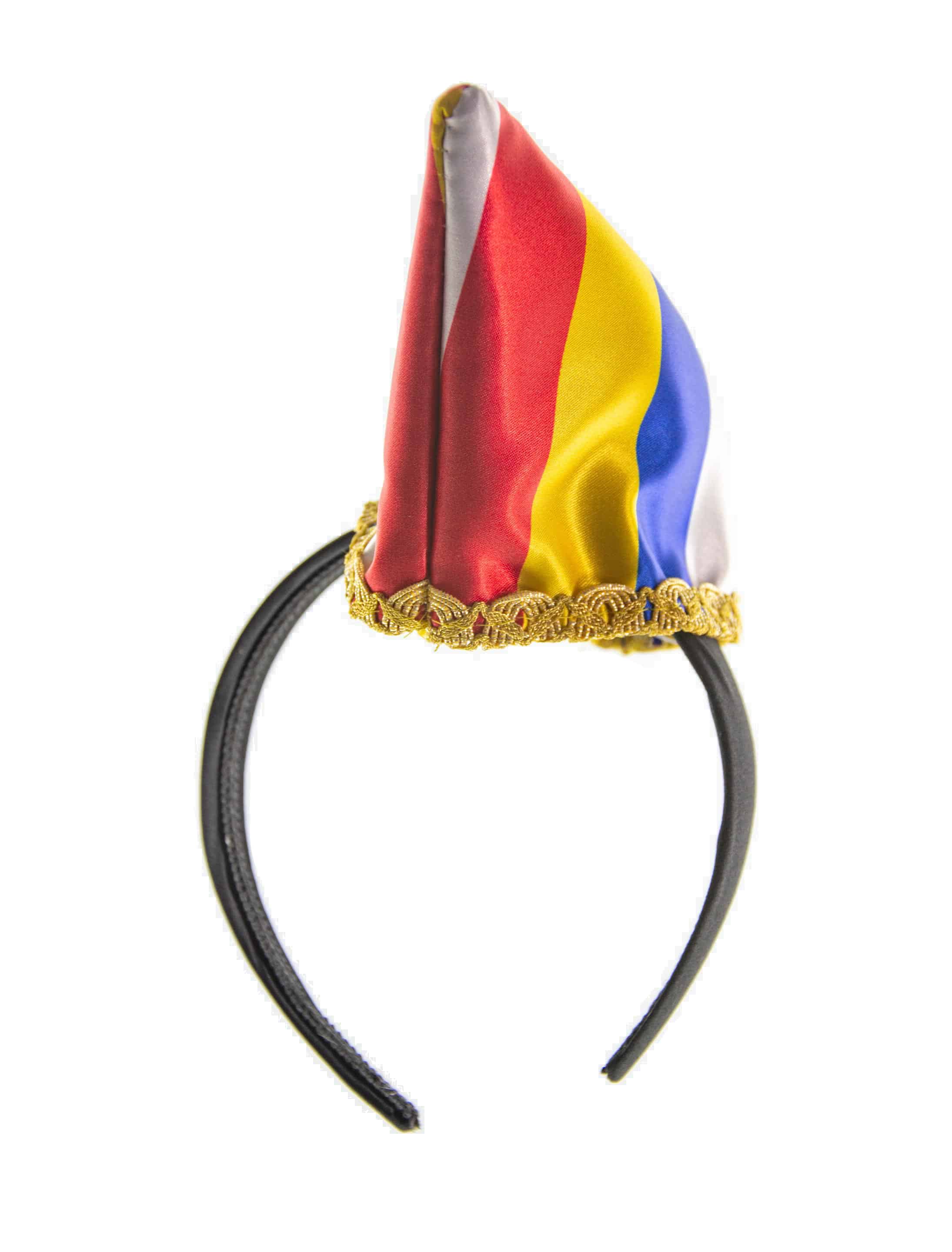 Haarreif Mini Komiteemütze Mainzer Farben