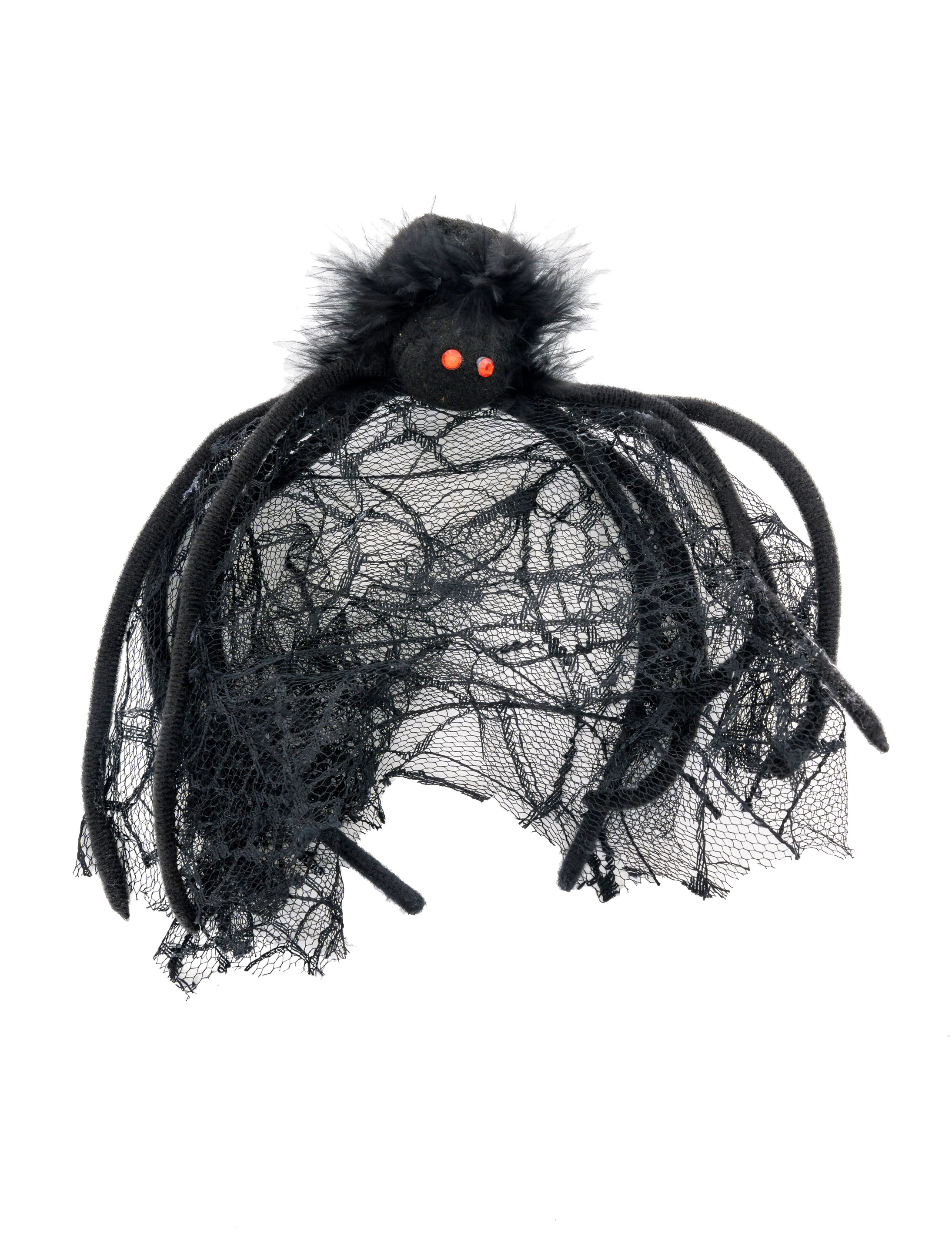 Haarreif Spinnennetz schwarz mit Tüll