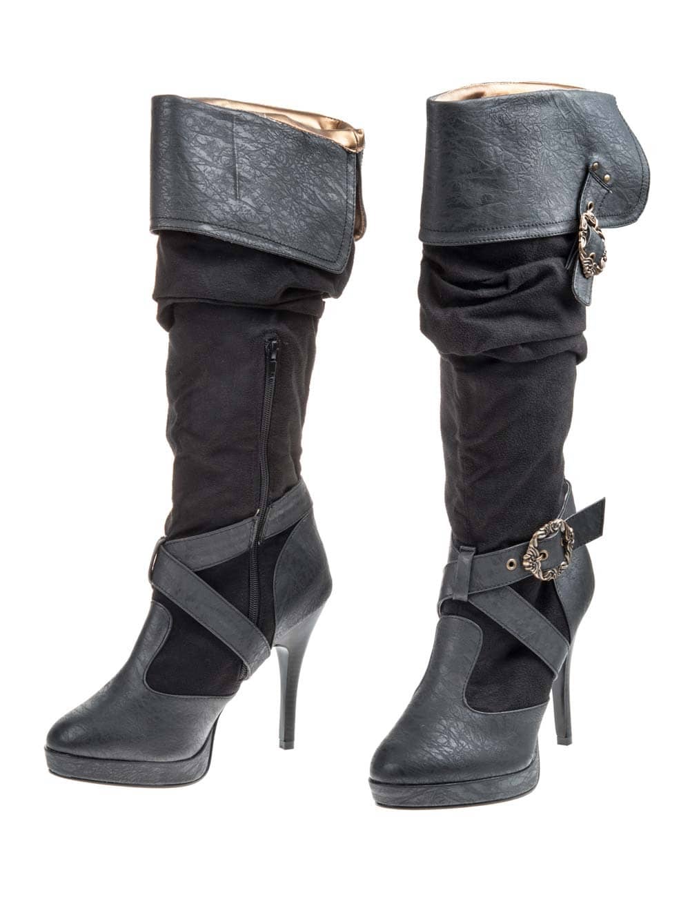 Stiefel Piratin Damen schwarz 38