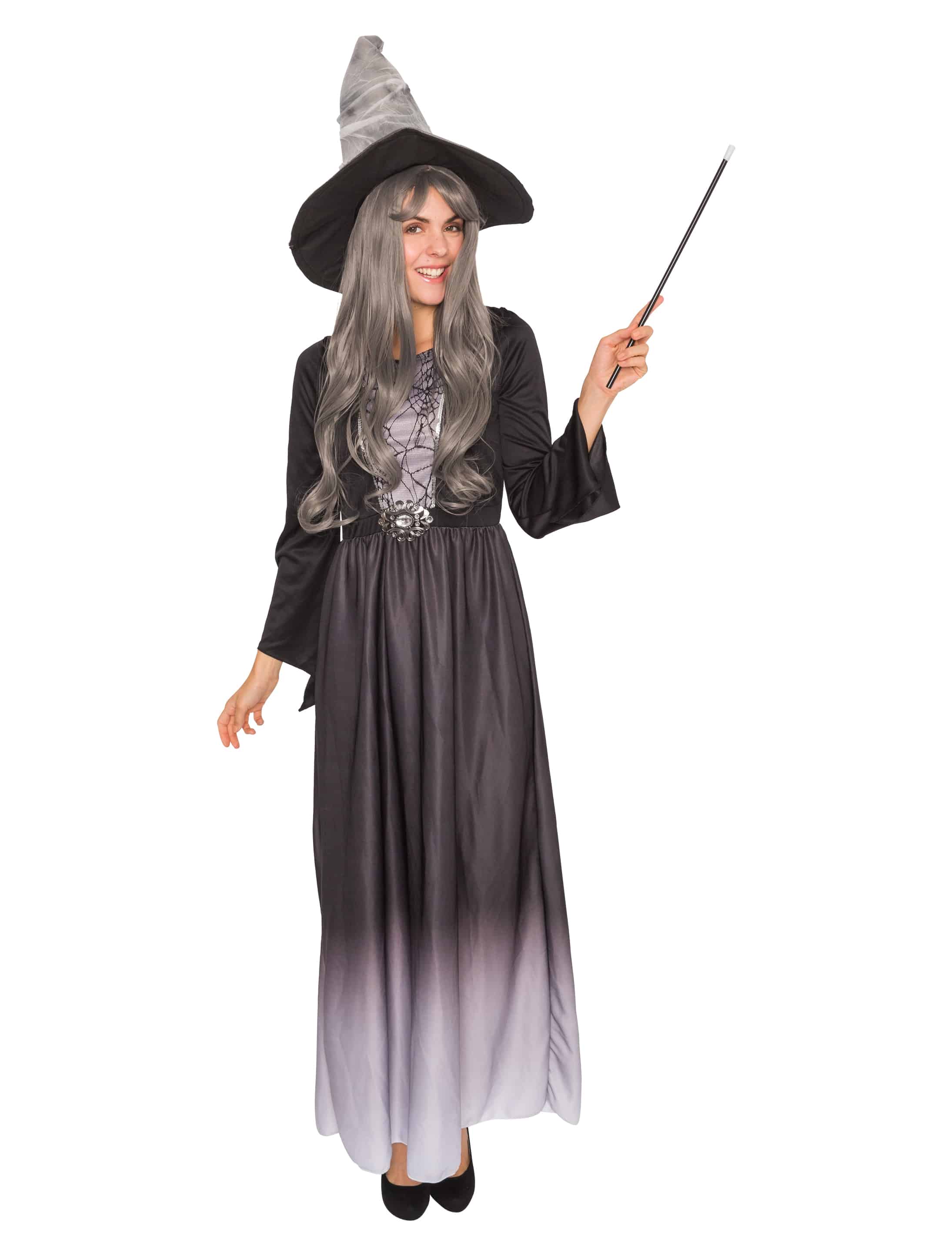 Kleid Halloween mit Kapuze Damen schwarz M Kleid Halloween mit Kapuze Damen schwarz M