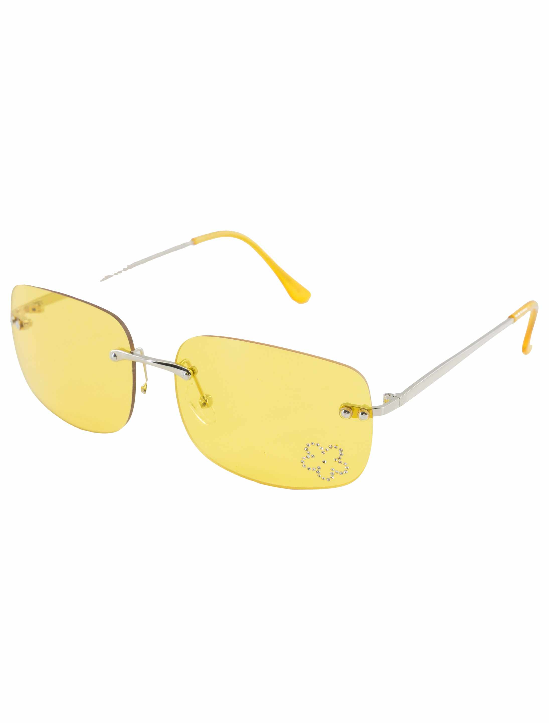 Brille mit Blumendiamant gelb