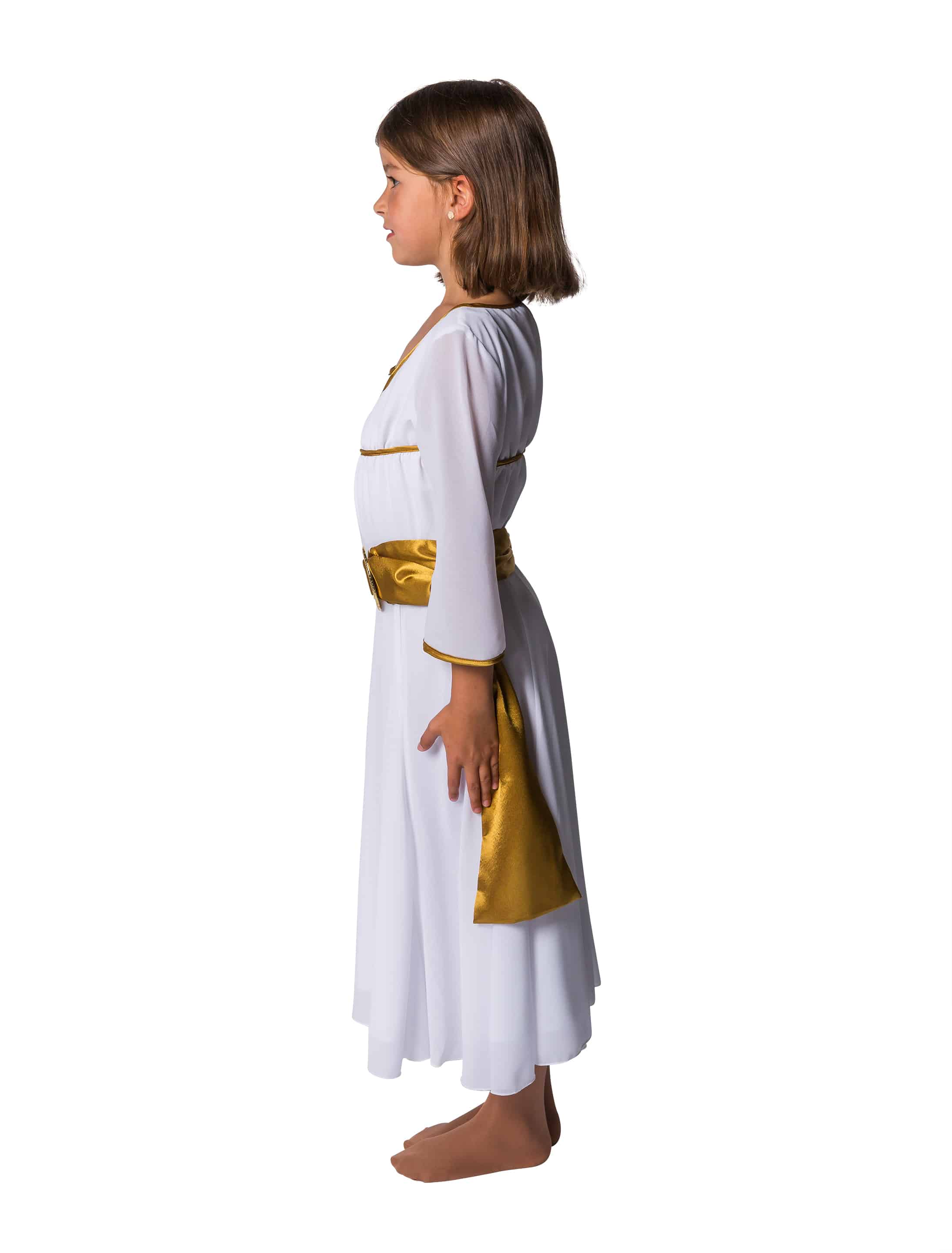 Kleid Engel lang Kinder weiß 128