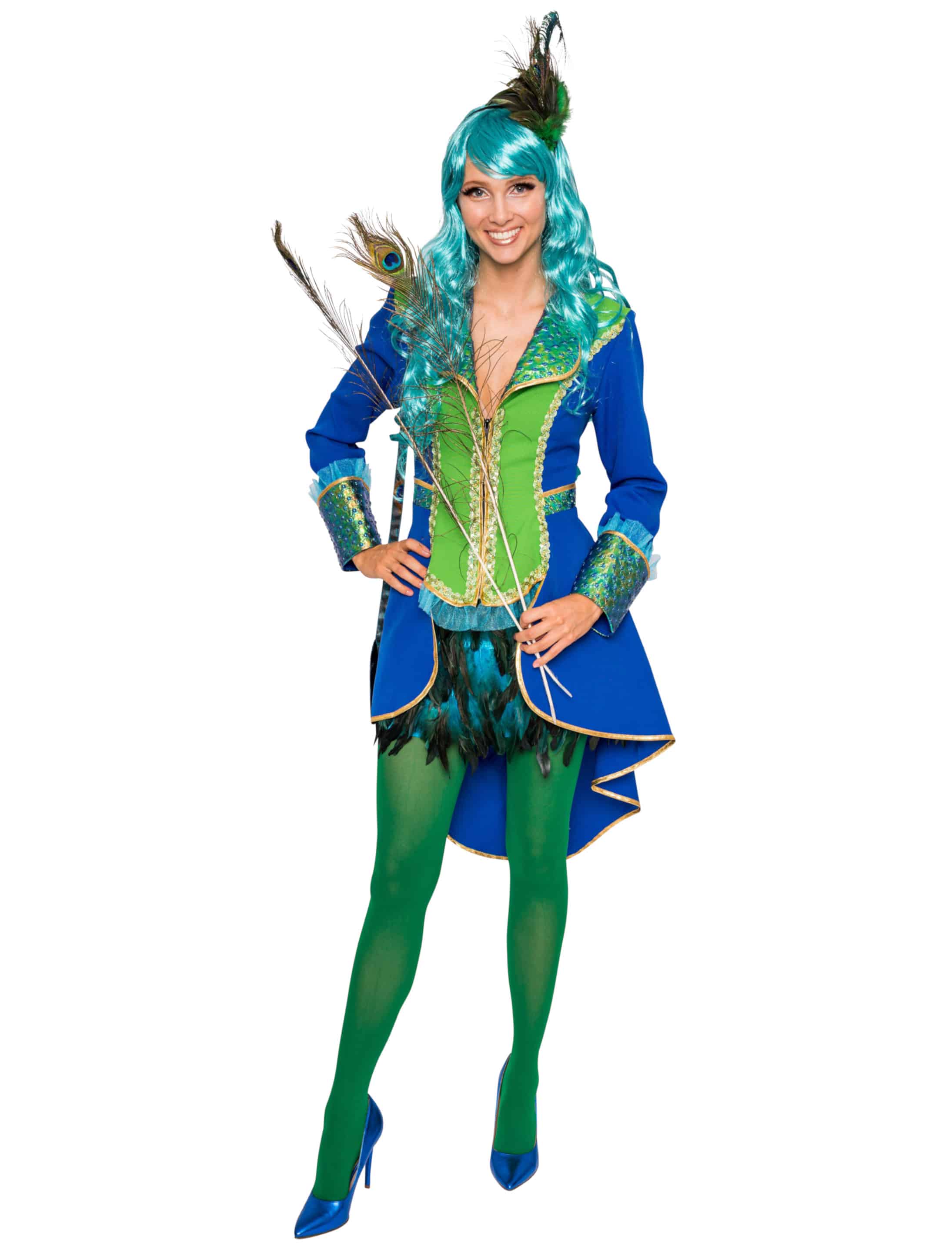 Frack Pfau Damen blau/grün 40 Frack Pfau Damen blau/grün 40