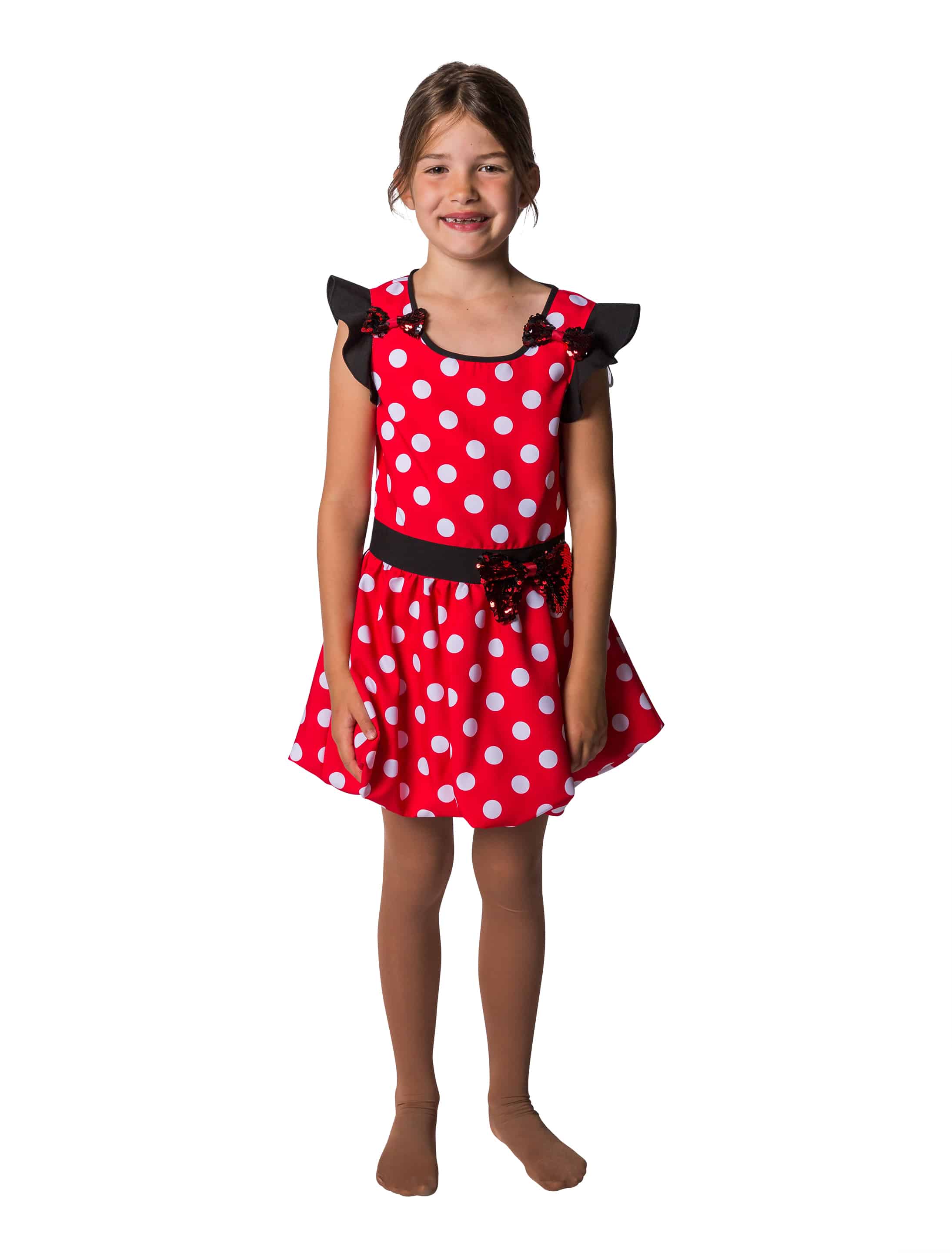 Kleid Mausi Kinder rot/weiß 152
