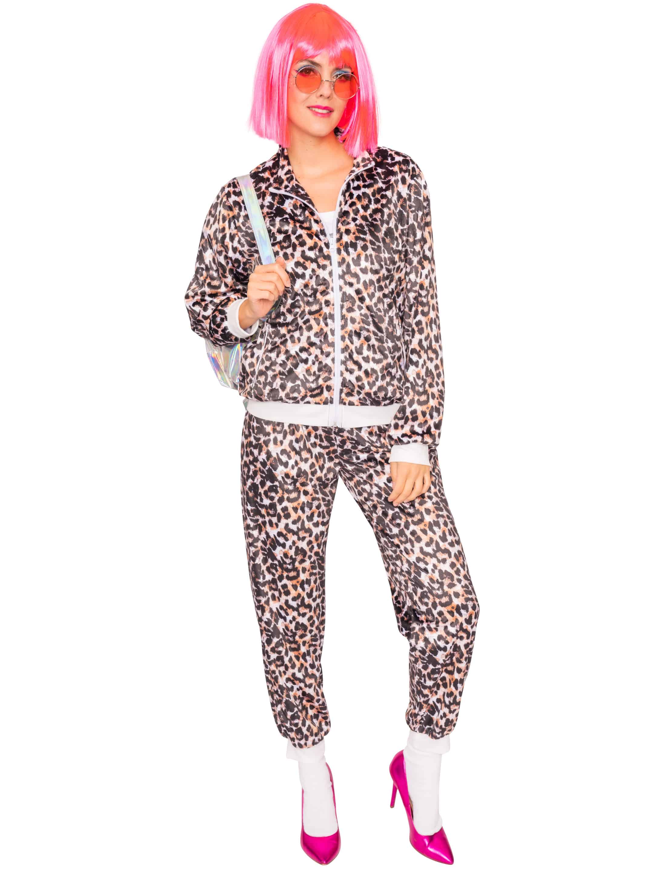 Jogginganzug Leopard Damen 2-tlg. braun 2XL/3XL