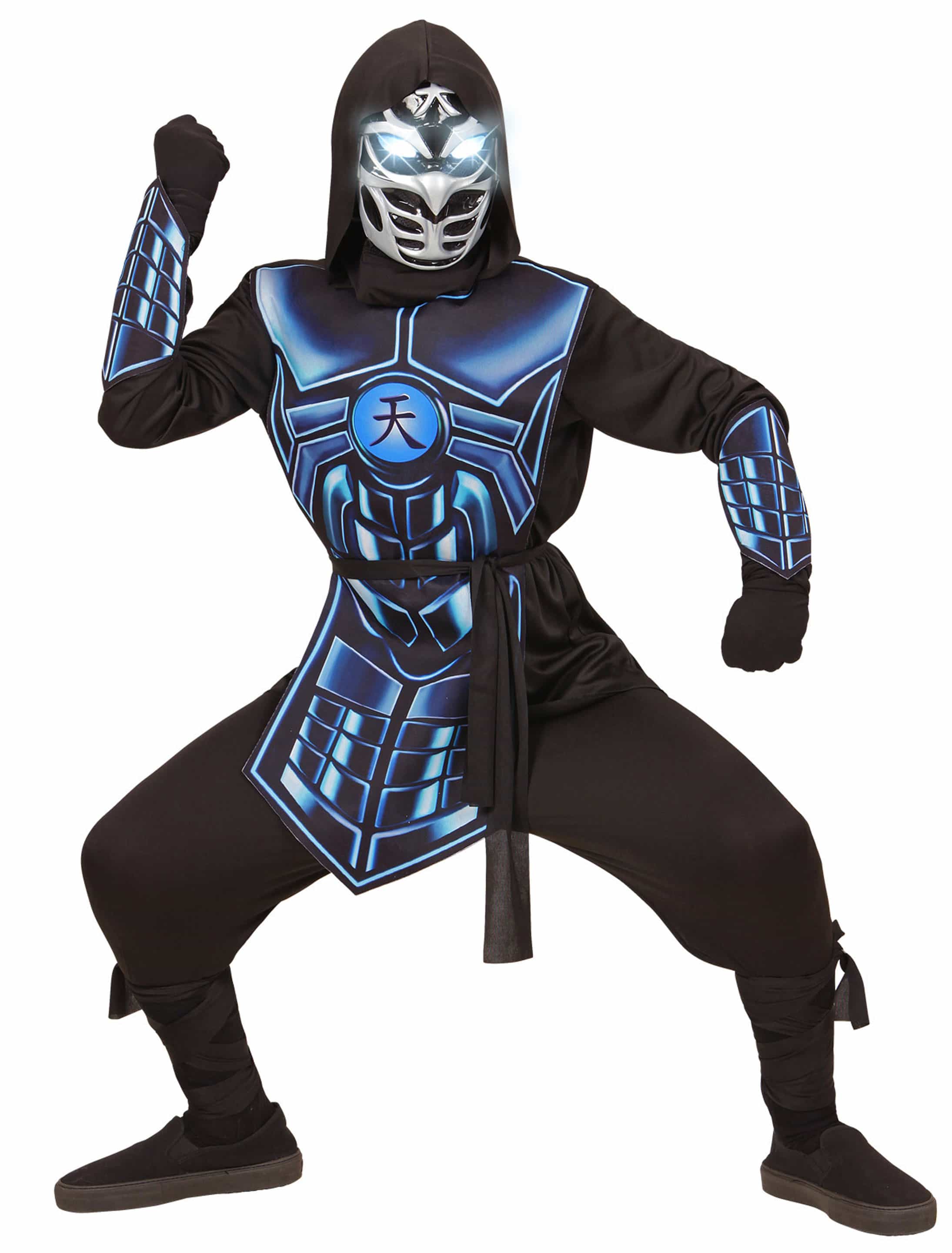 Cyber Ninja Kinder 5-tlg. schwarz/blau 140