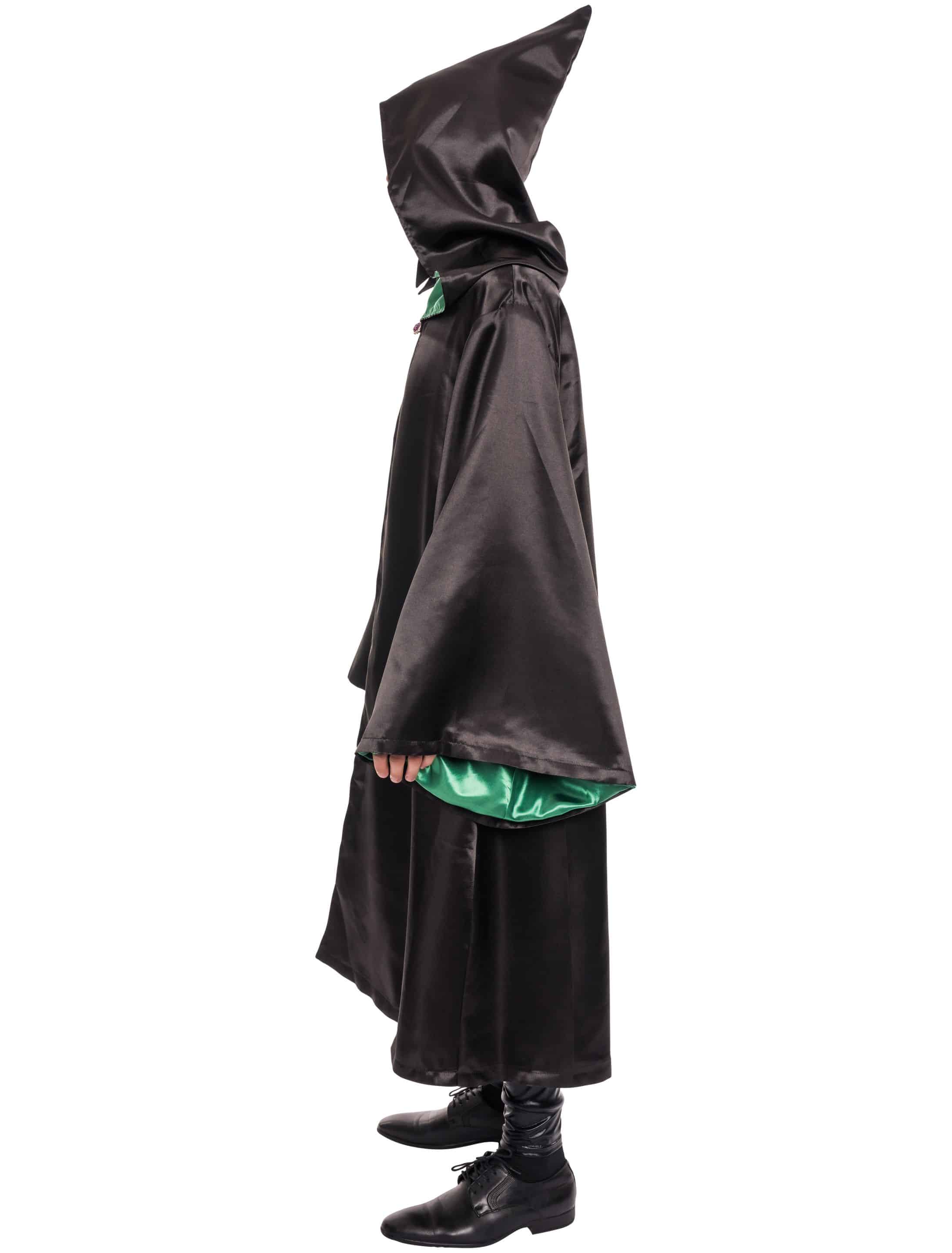 Zauberer Robe Erwachsene schwarz/grün one size