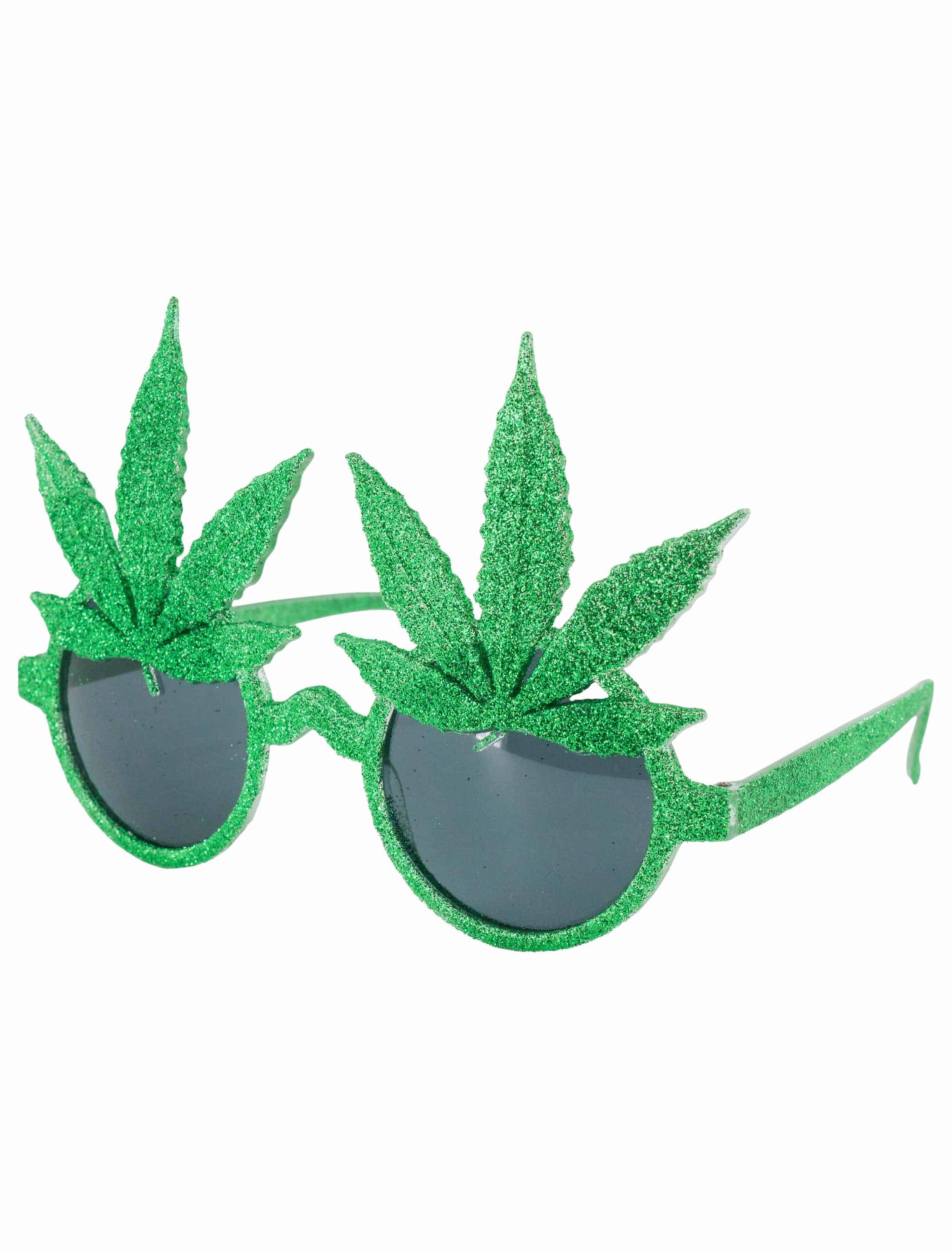 Brille Marihuana grün