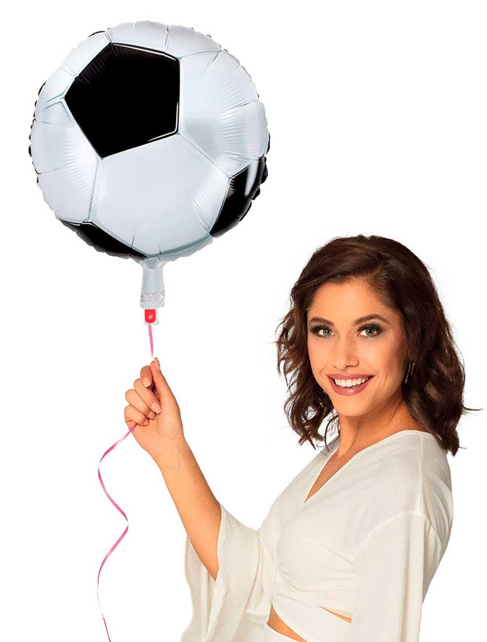 Folienballon Fußball 45 cm schwarz/weiß S