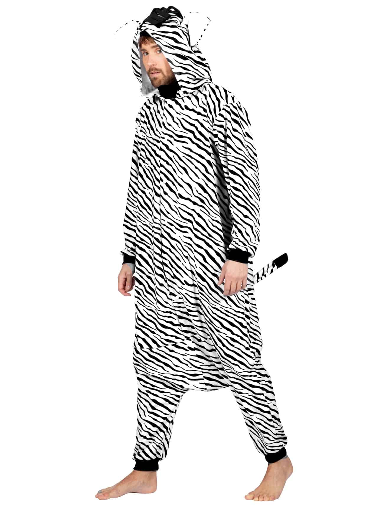 Overall Zebra schwarz/weiß one size