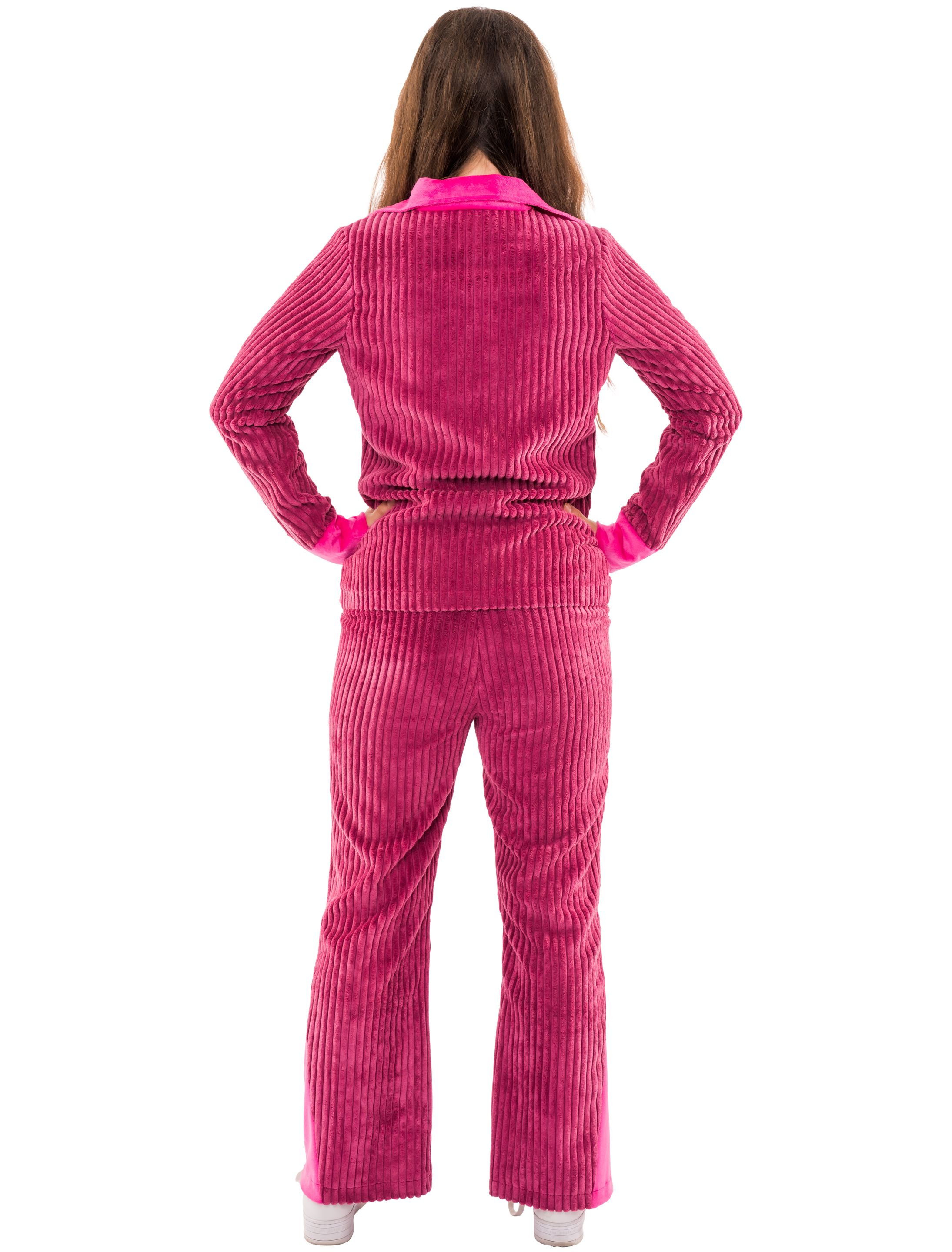 Anzug in Cord-Optik Damen pink 4XL/5XL