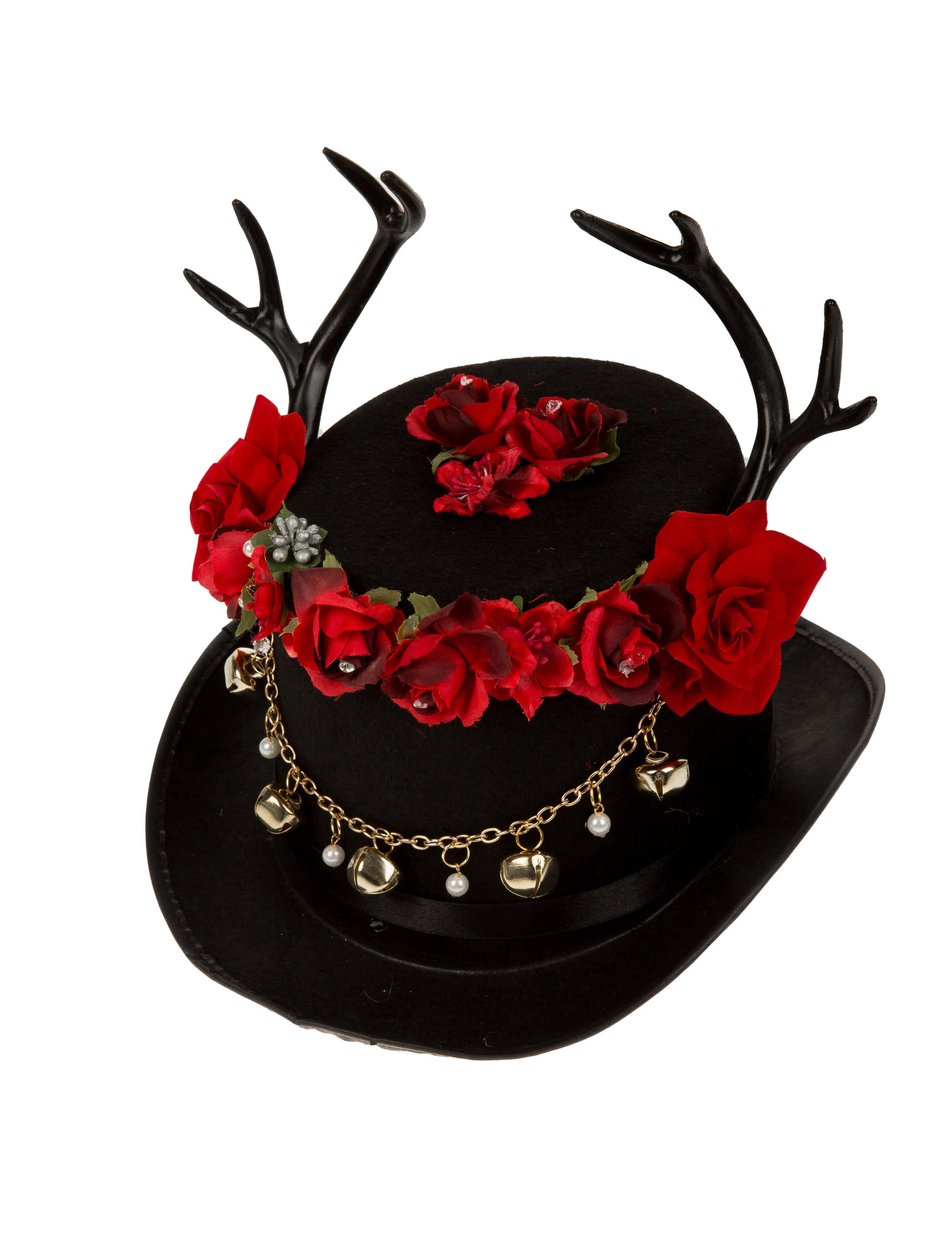 Hut Geweih mit Blumen und Glöckchen Hut Geweih mit Blumen und Glöckchen