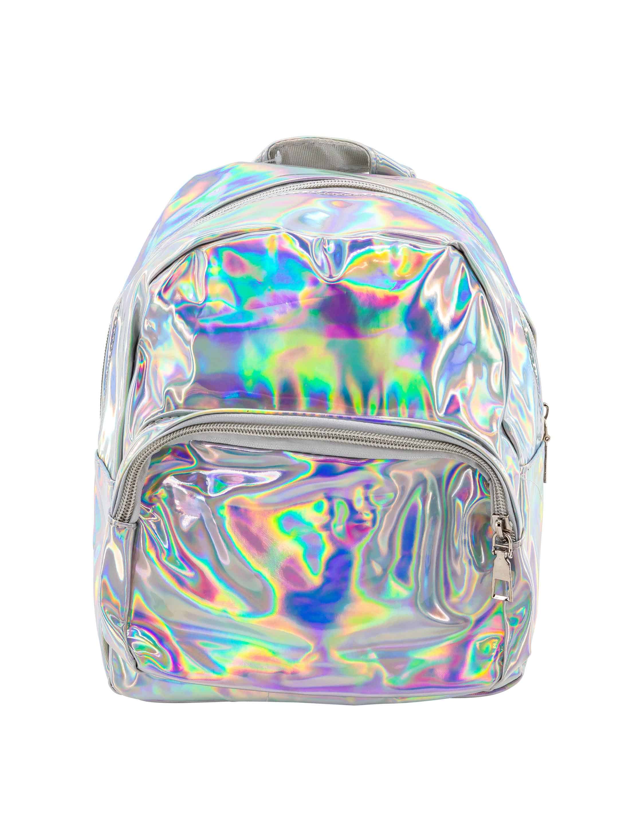 Rucksack metallic silber