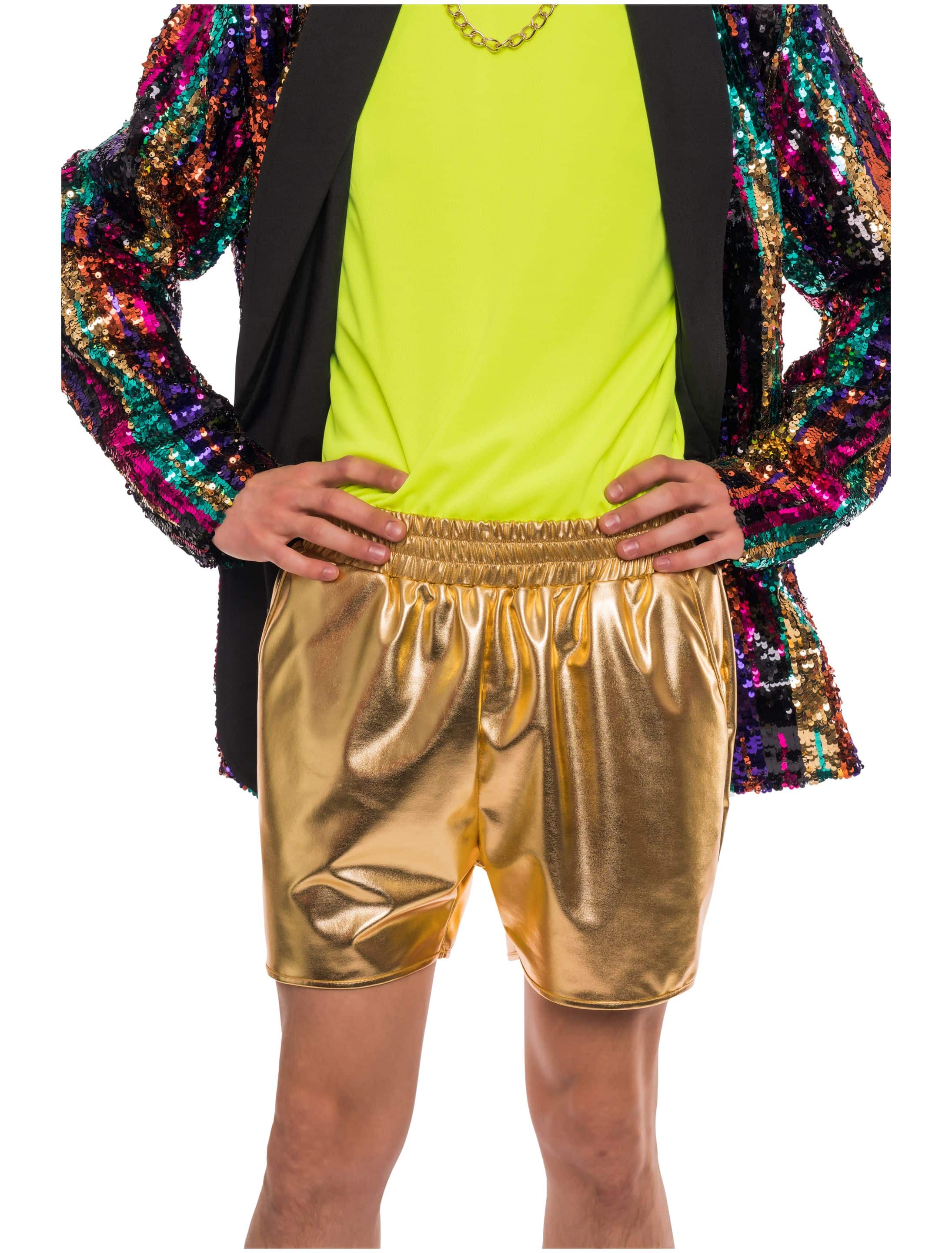 Hot Pants metallic Damen gold 2XL/3XL