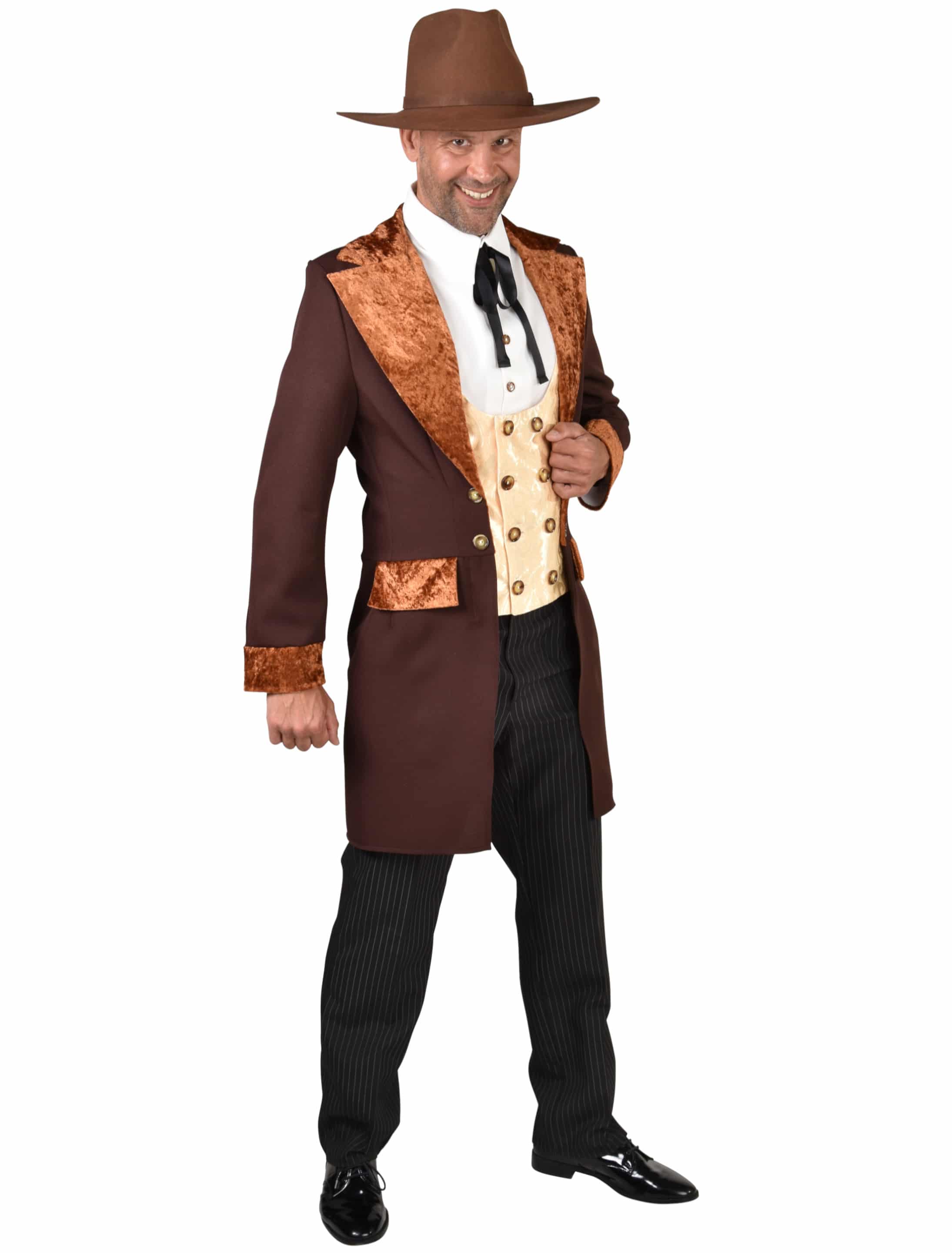 Kostüm Western 2-tlg. Herren schwarz/braun M