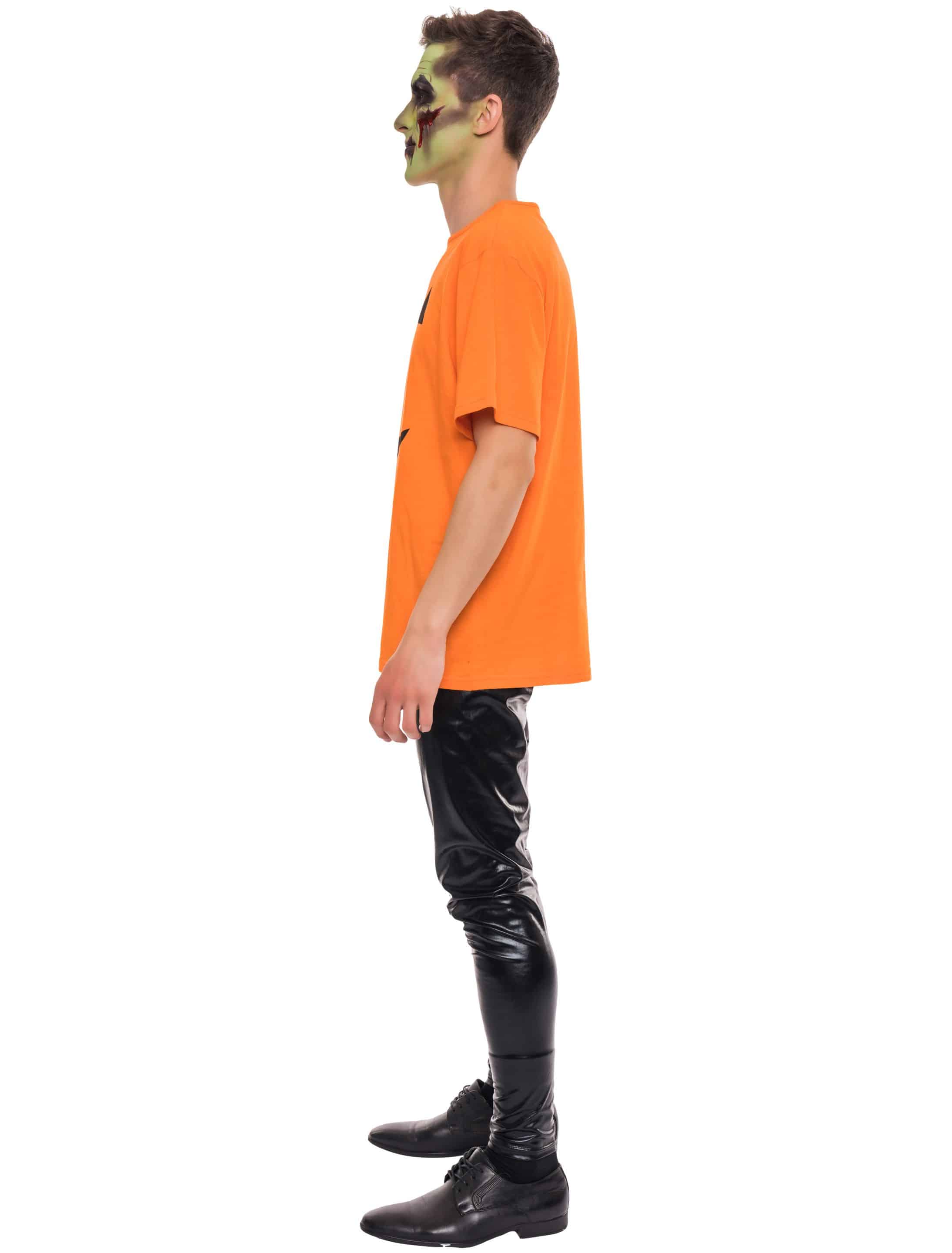 T-Shirt Halloween Kürbis orange S/M