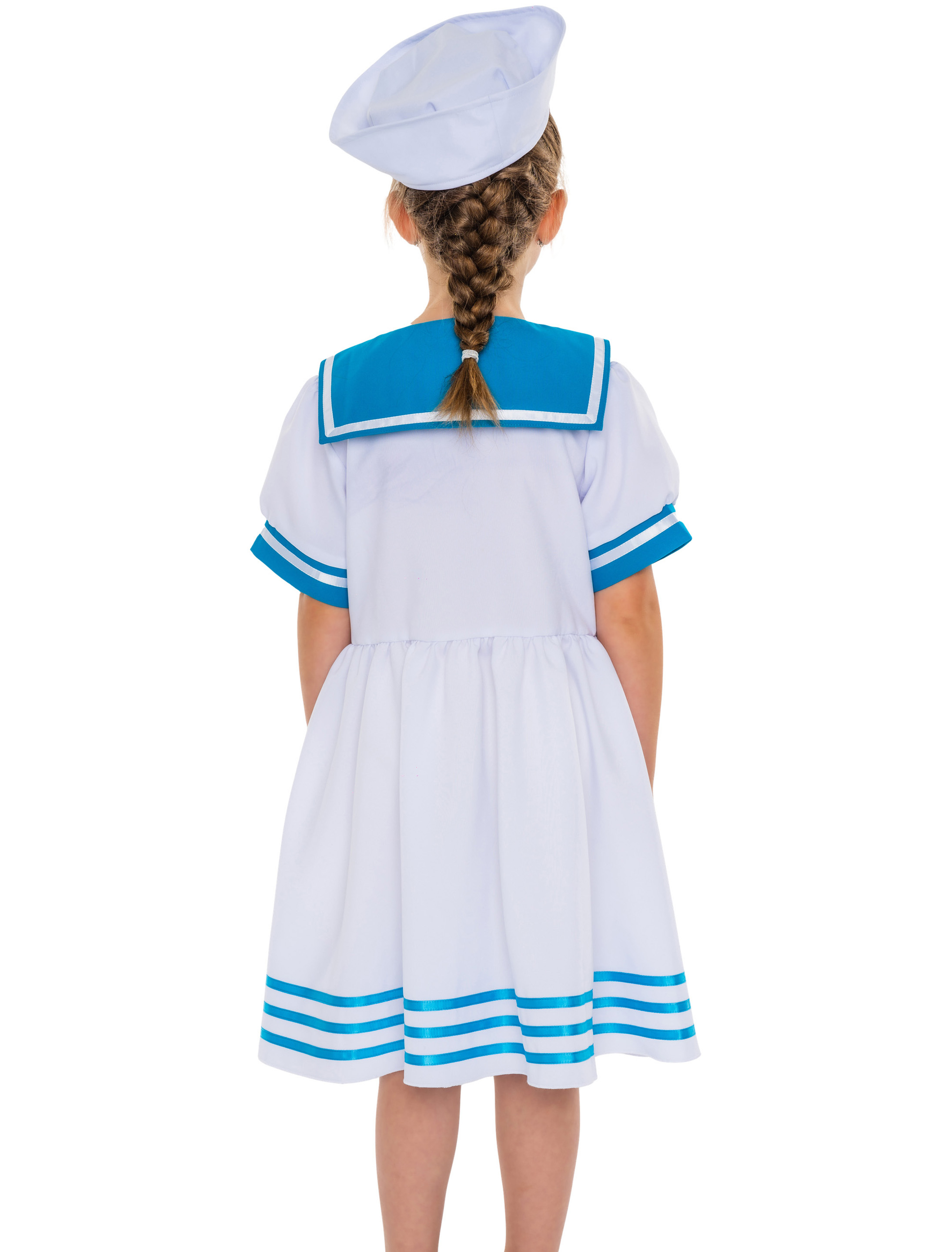 Kleid Matrosin 2-tlg. Mädchen weiß/blau 116