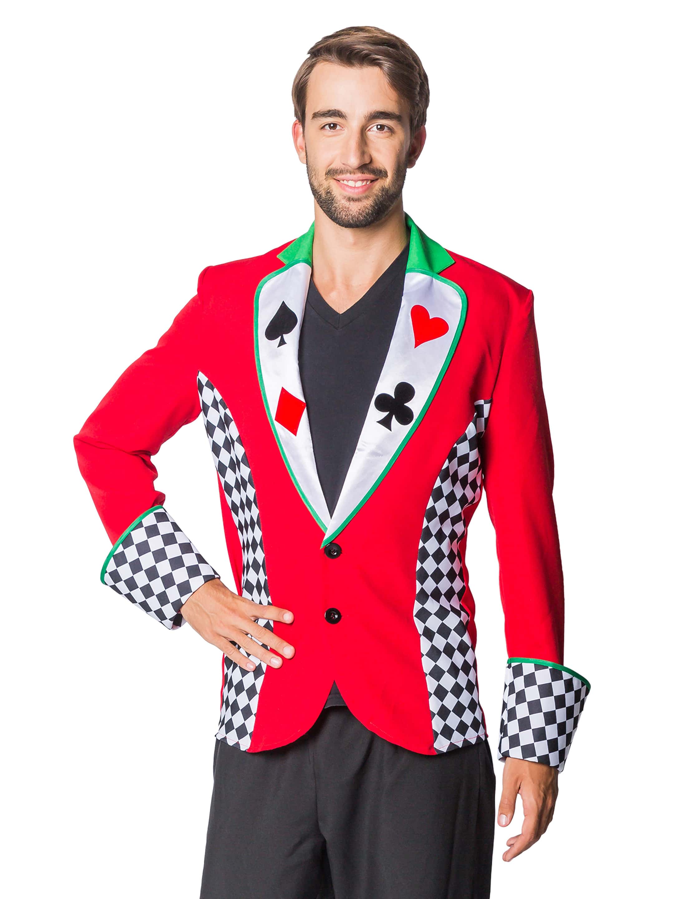 Jacke Kartenspieler Herren bunt S Jacke Kartenspieler Herren bunt S