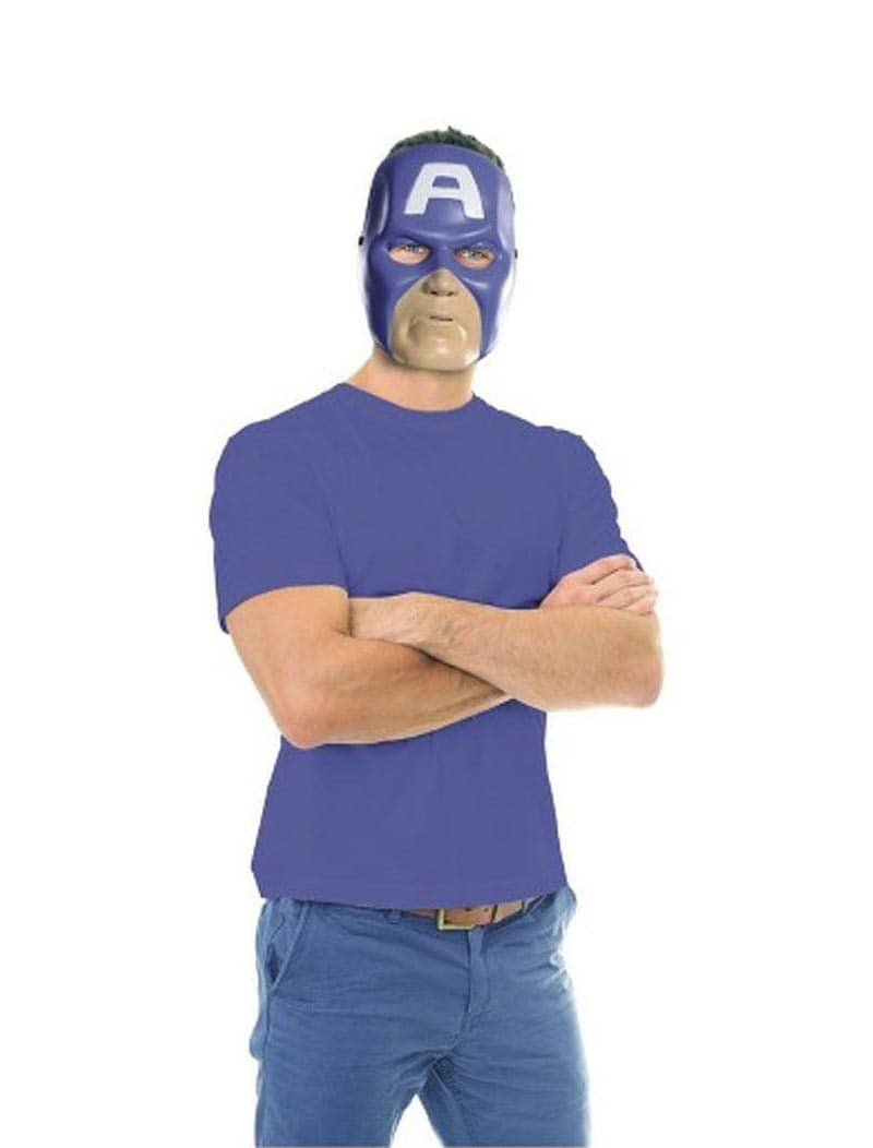 Maske Captain America Box blau one size