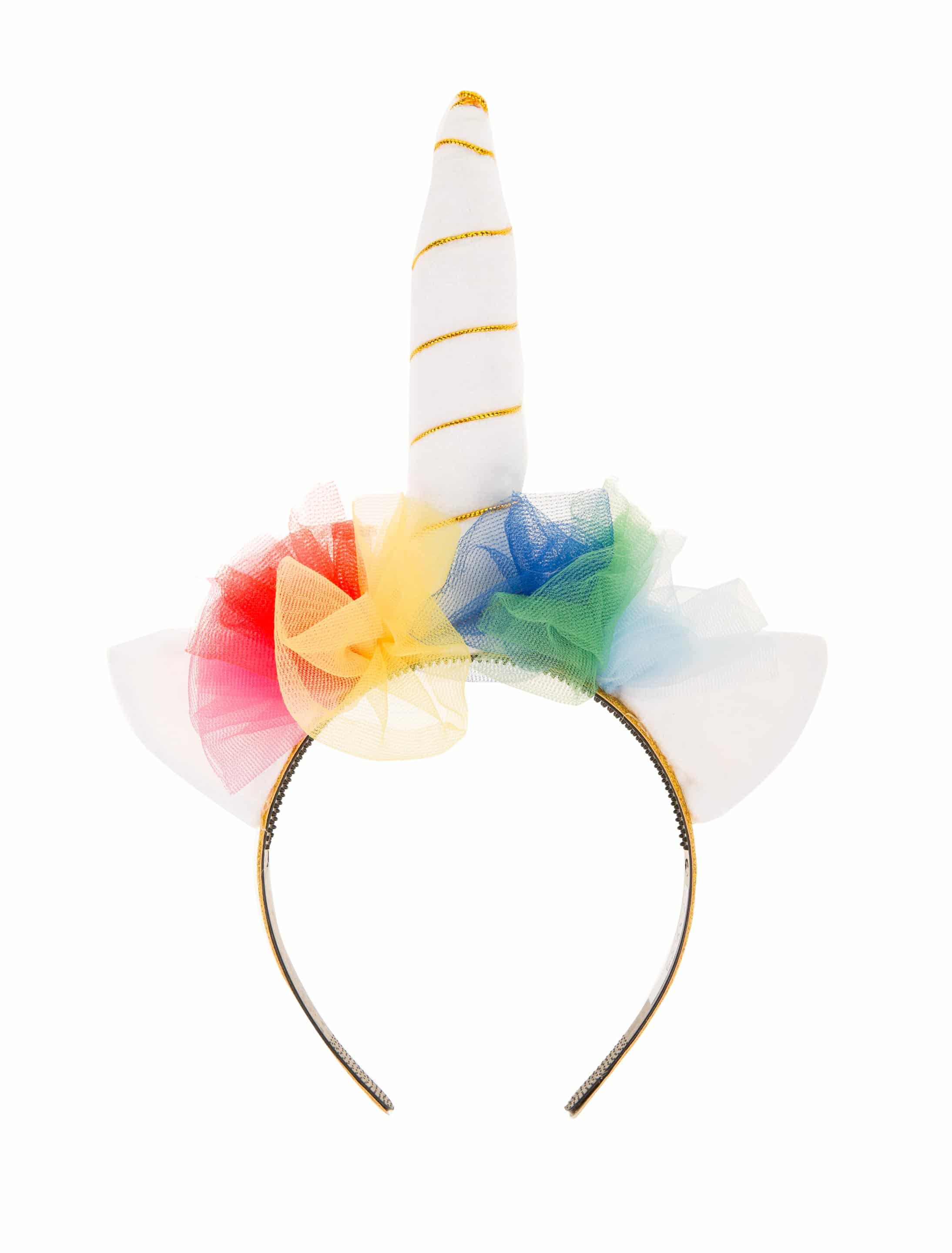 Haarreif Einhorn mit Tüll weiß