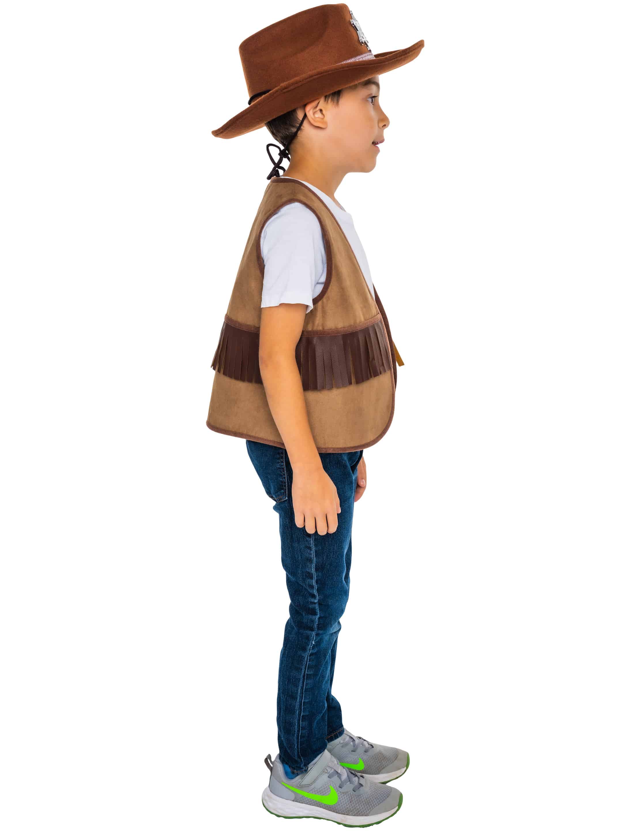 Weste Cowboy Kinder hellbraun 98-104